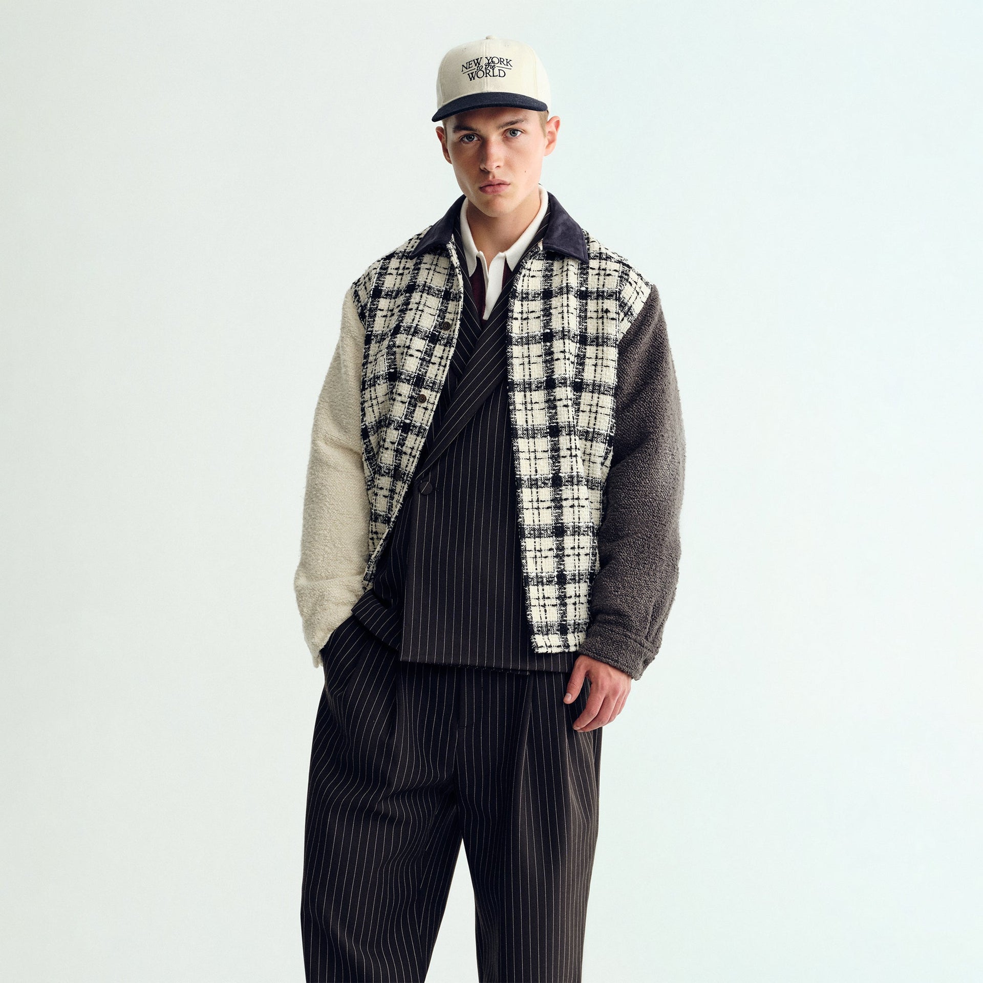 Kith Mixed Tweed Boxy Collared Overshirt - Sandrift - PH