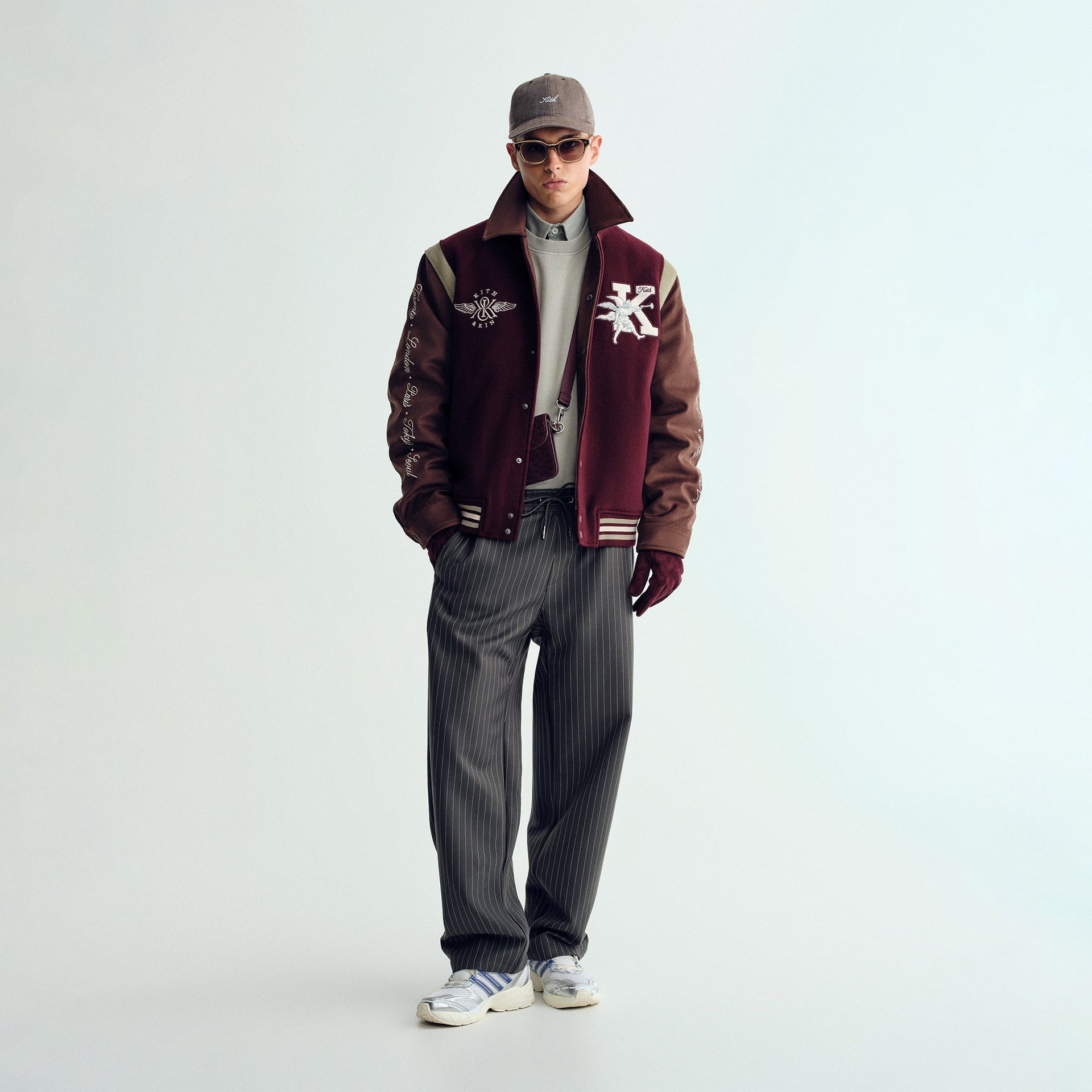 Kith Wool & Microsuede Varsity Jacket - Magma - PH