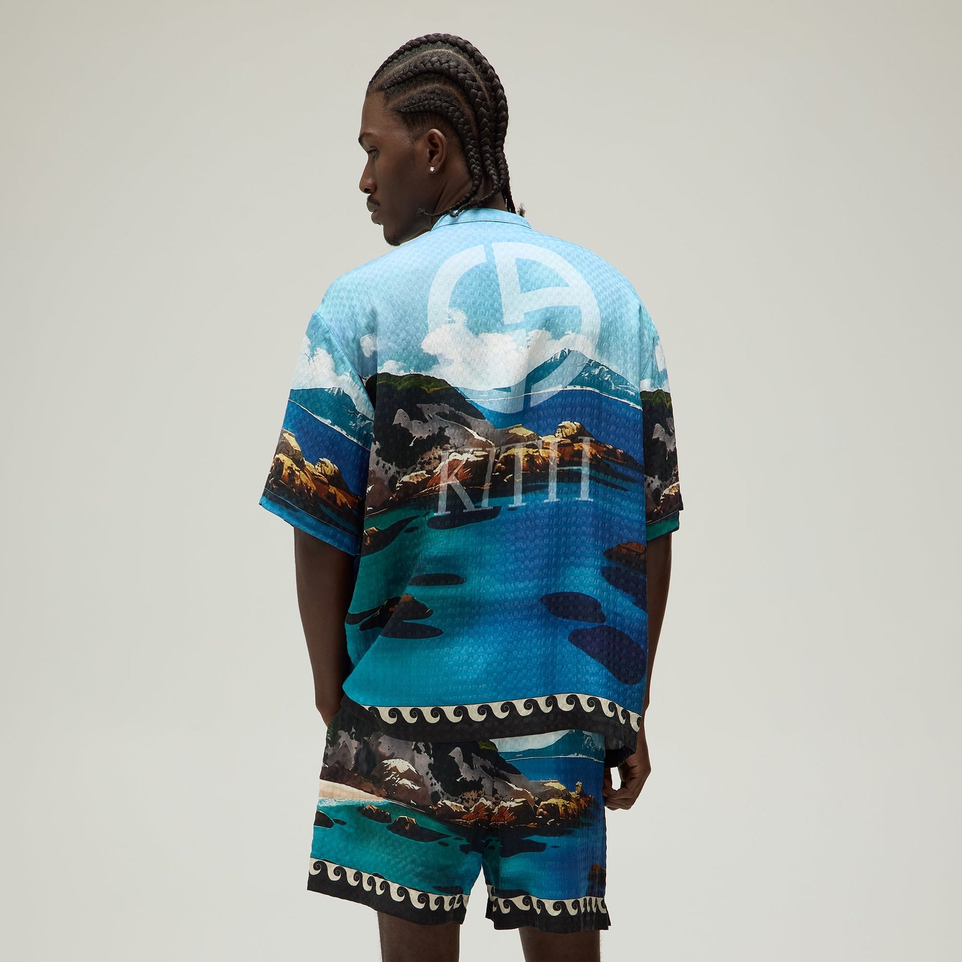 Giorgio Armani & Kith Sardinia Short Sleeve Zip Shirt - Multi PH