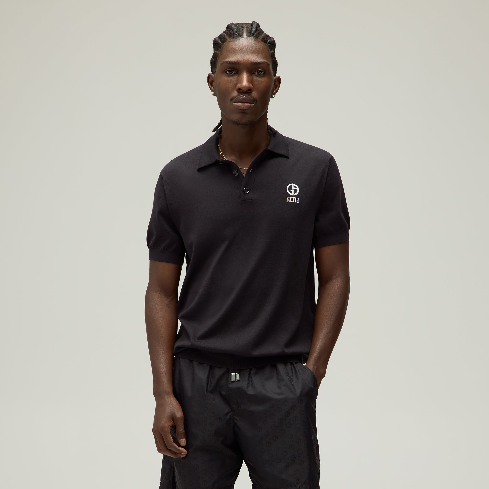 Giorgio Armani & Kith Logo Tee - Black