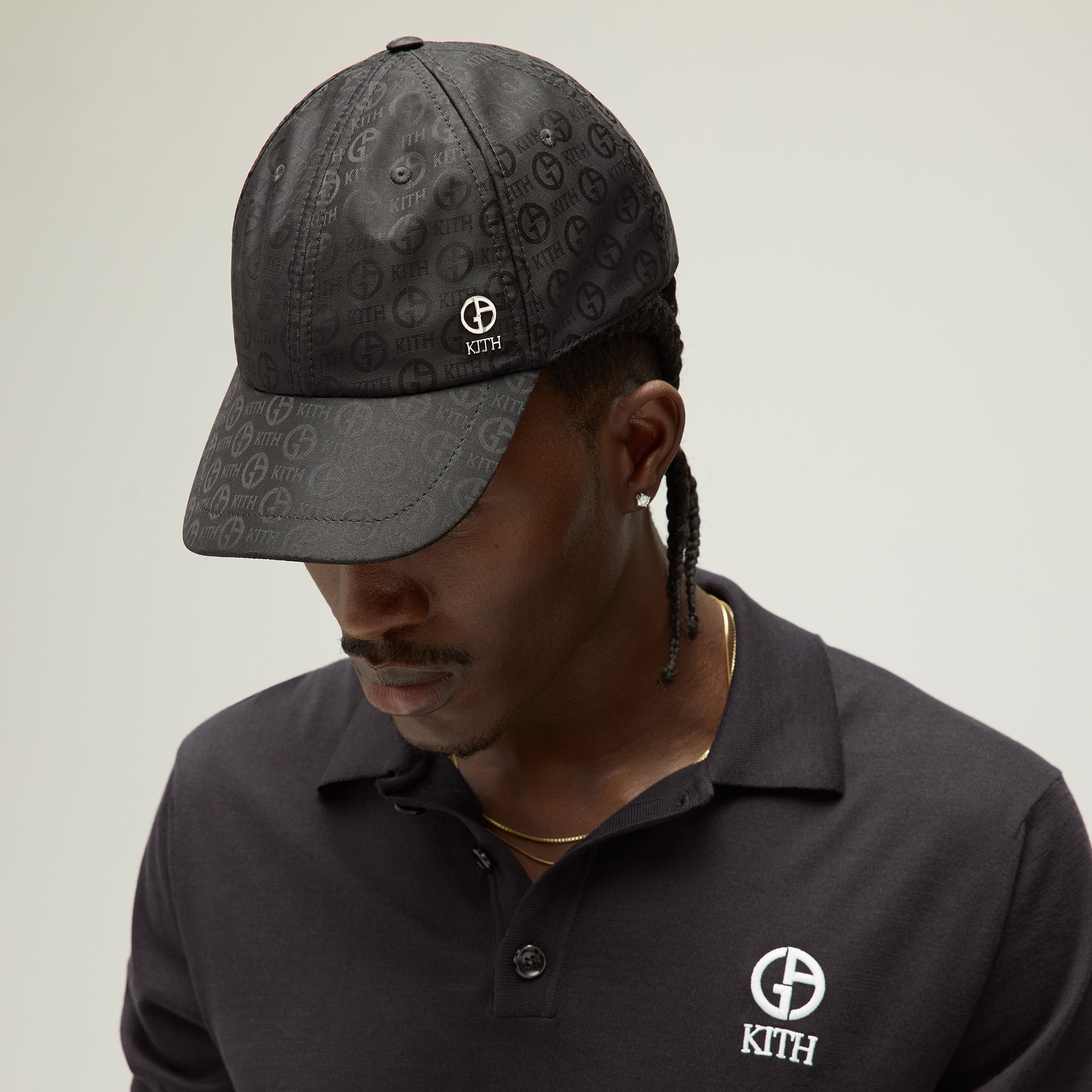 ジョルジオアルマーニ Giorgio Armani Baseball Hat Giorgio Armani & Kith Midweight Jacquard Silk Classic Cap