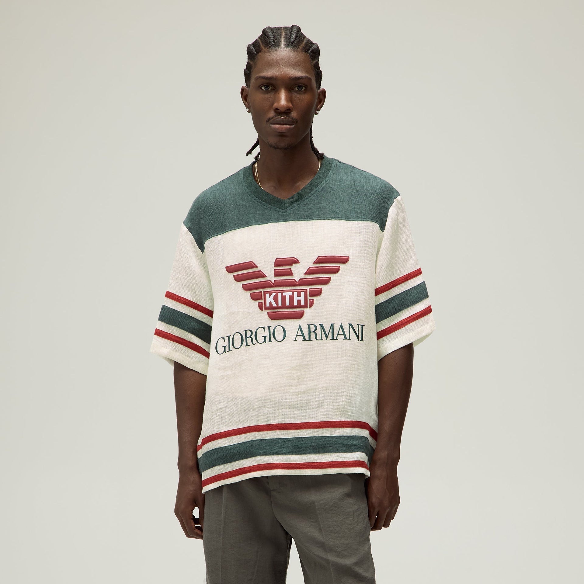 Giorgio Armani & Kith Open Weave Malik Jersey - Sandrift