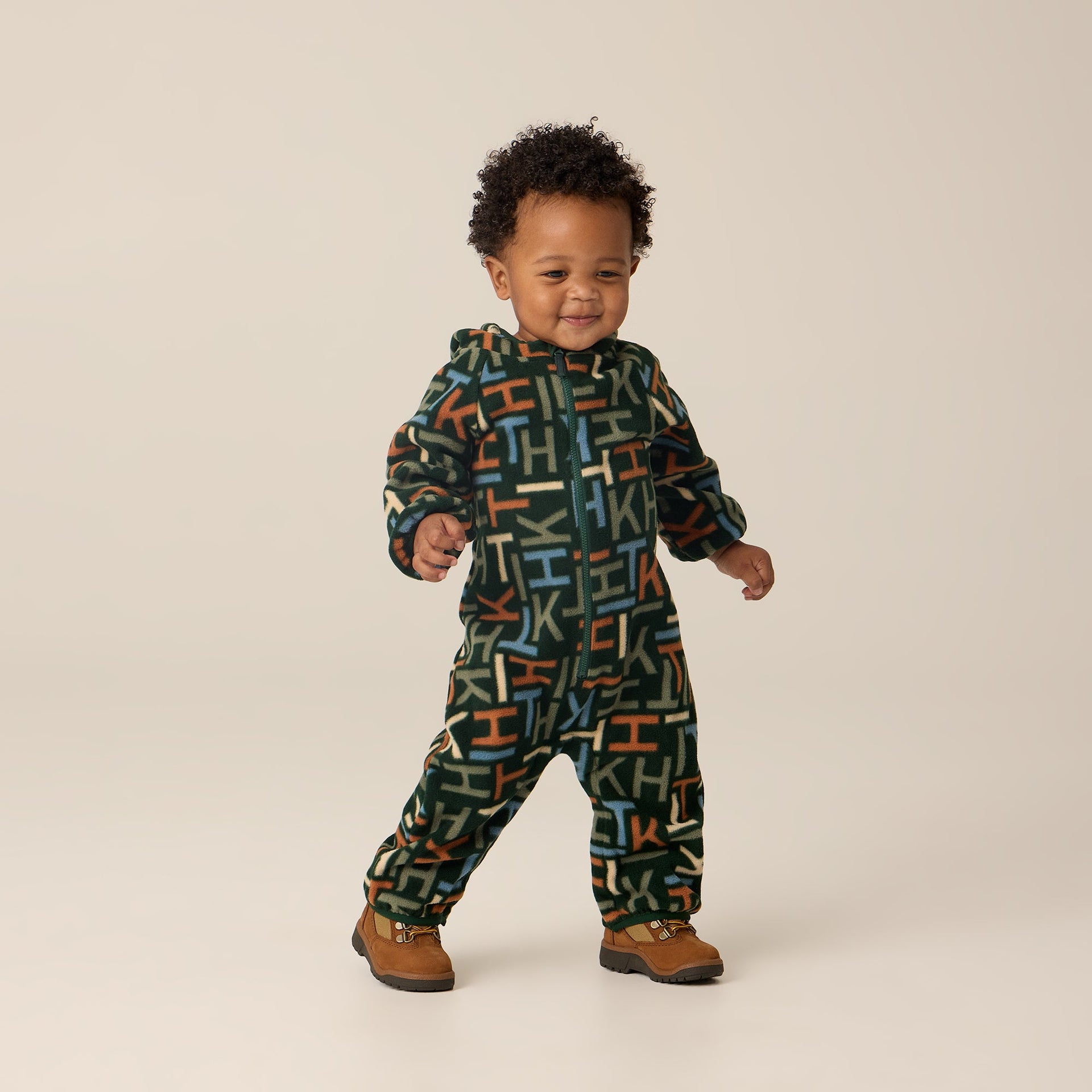 Kith Baby Monogram Polar Fleece Coverall - Stadium