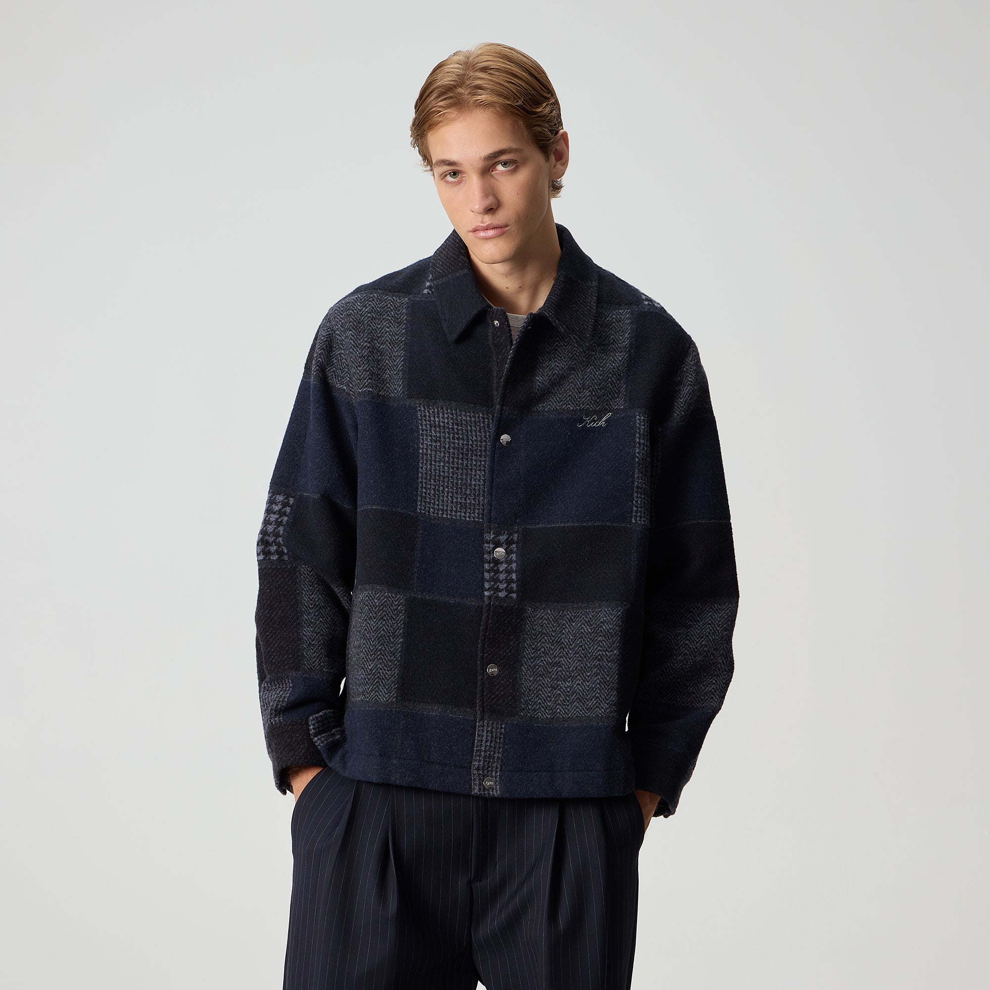 KITH New York Yankees コーチジャケット　　L Kith for the New York Yankees Patchwork Wool Coaches Jacket