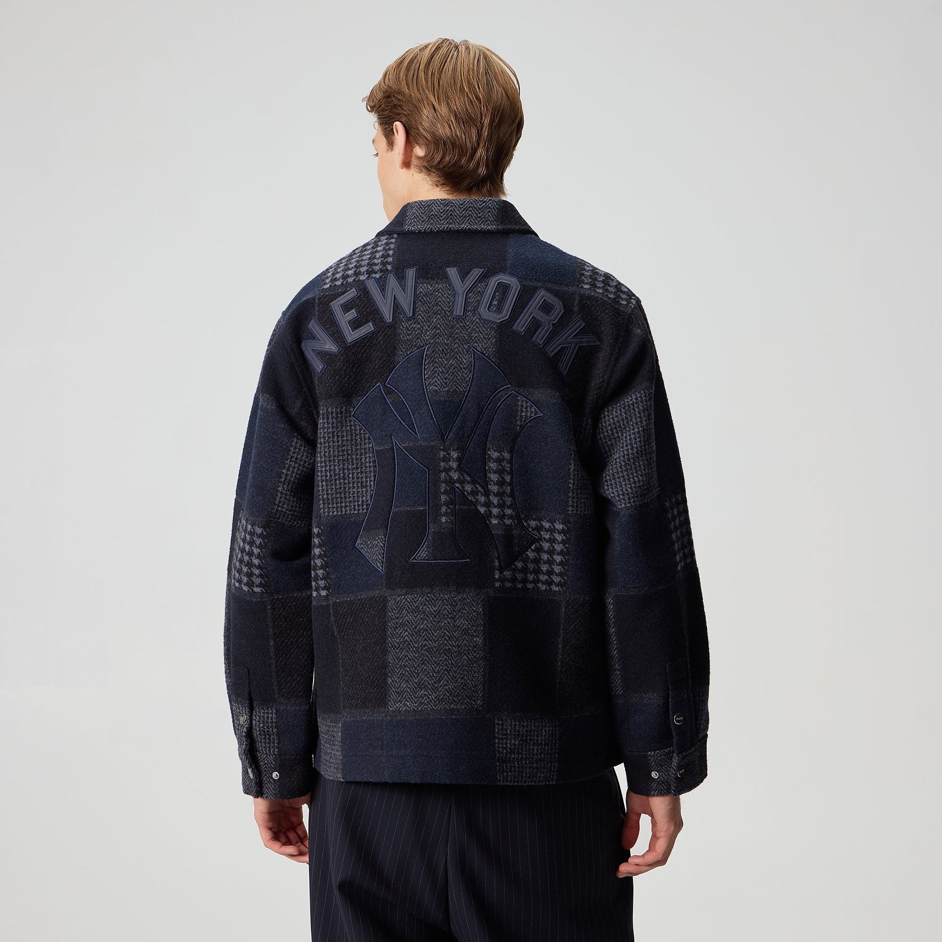 Kith for the New York Yankees Patchwork Wool Coaches Jacket - Nocturnal - PH