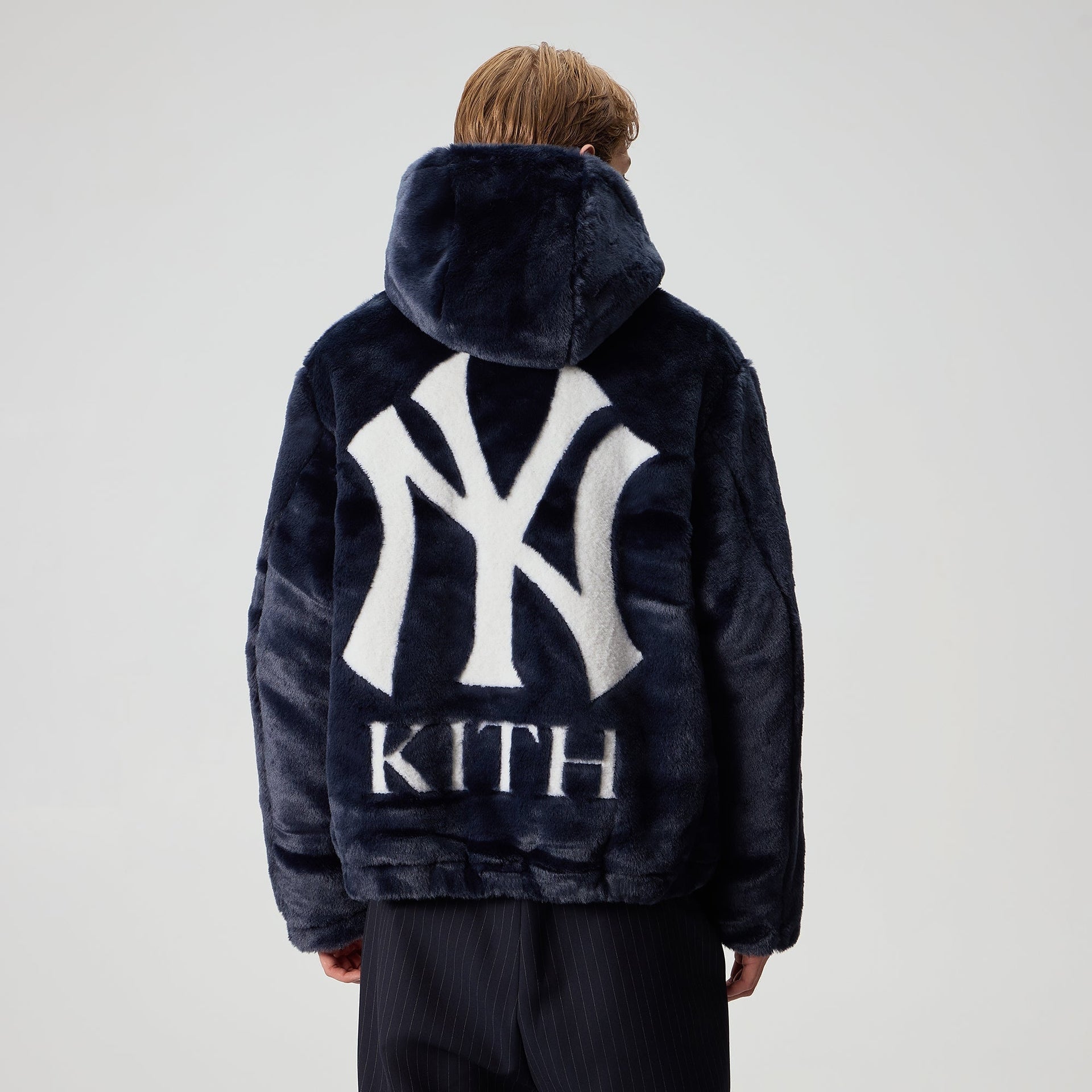 Kith for the New York Yankees Faux Fur Jacquard Jaysen Hoodie - Nocturnal - PH