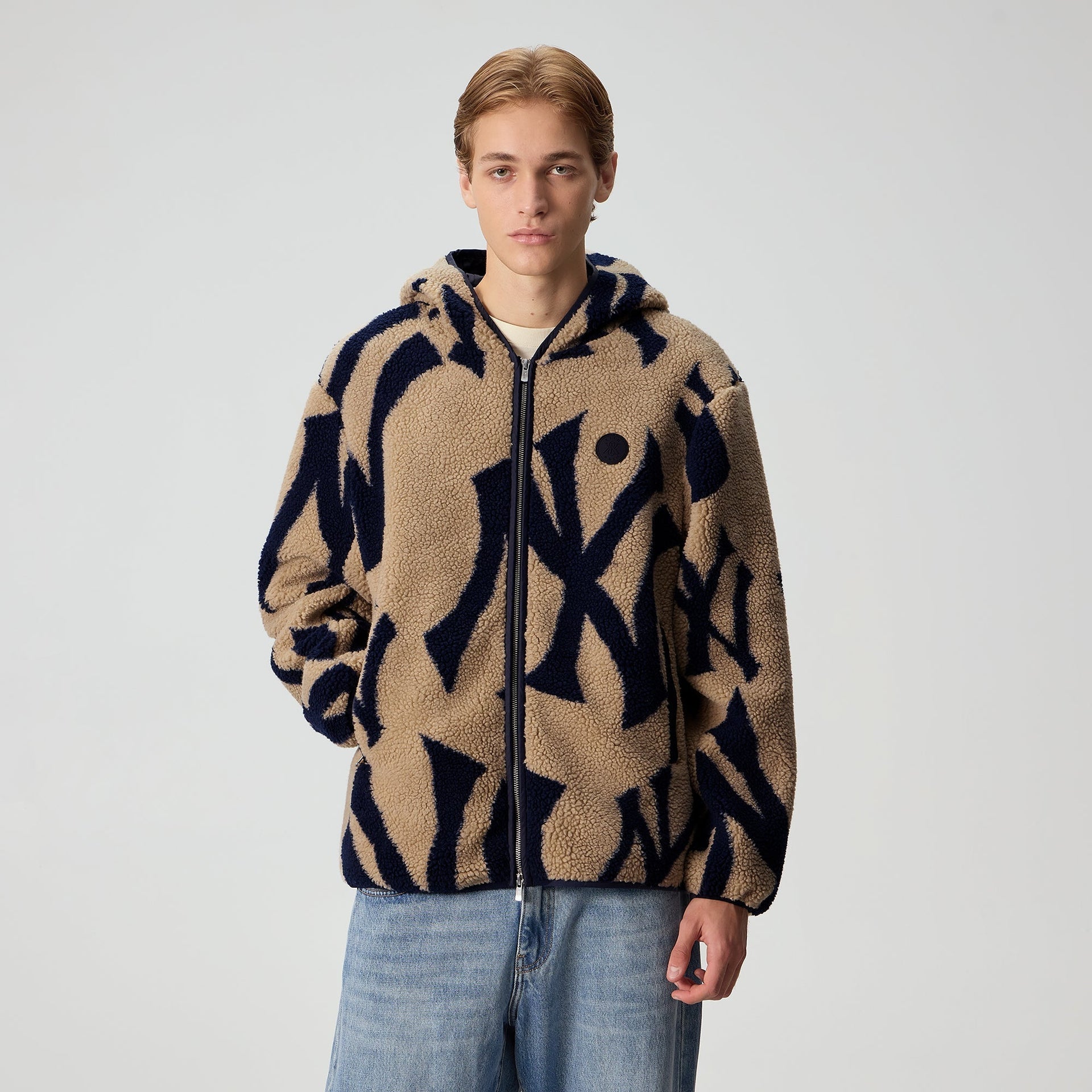 Kith for the New York Yankees Hooded Pinehurst Sherpa Jacket - Canvas - PH