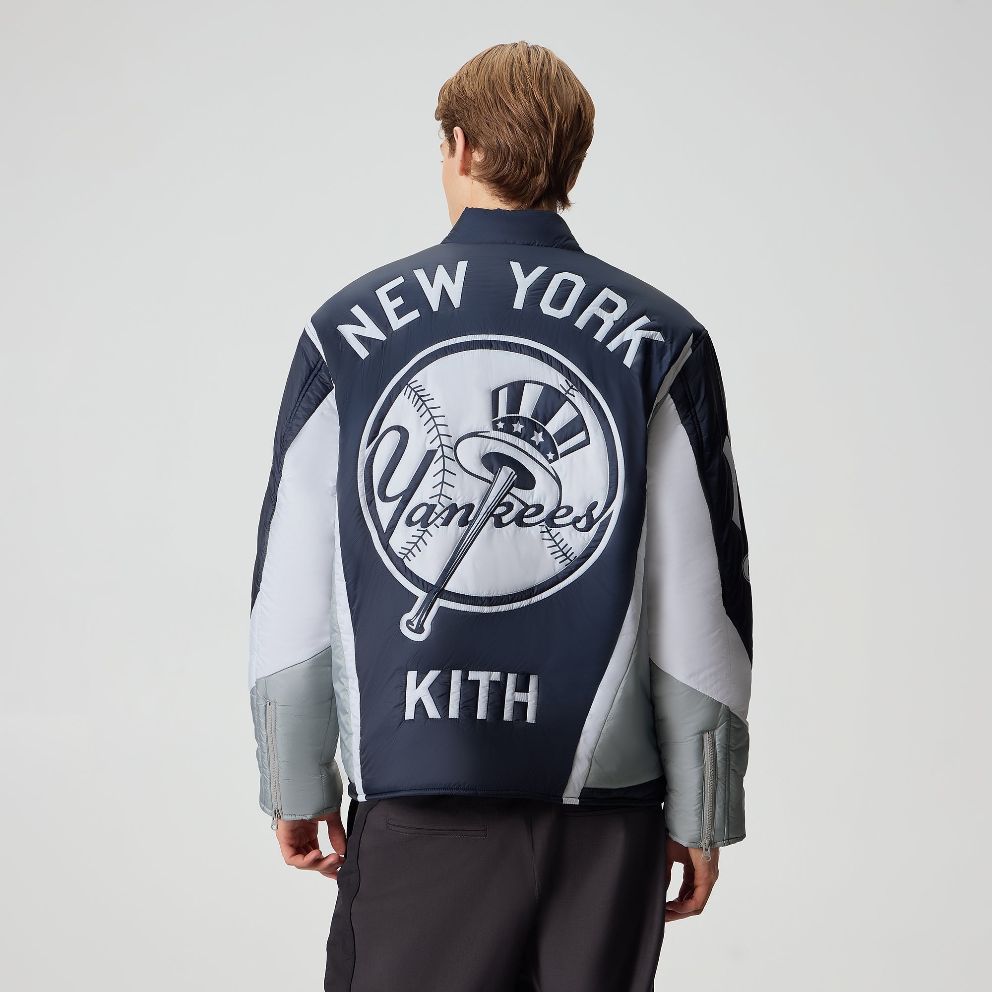 Kith for the New York Yankees Zip Brixton Puffed Shirt
