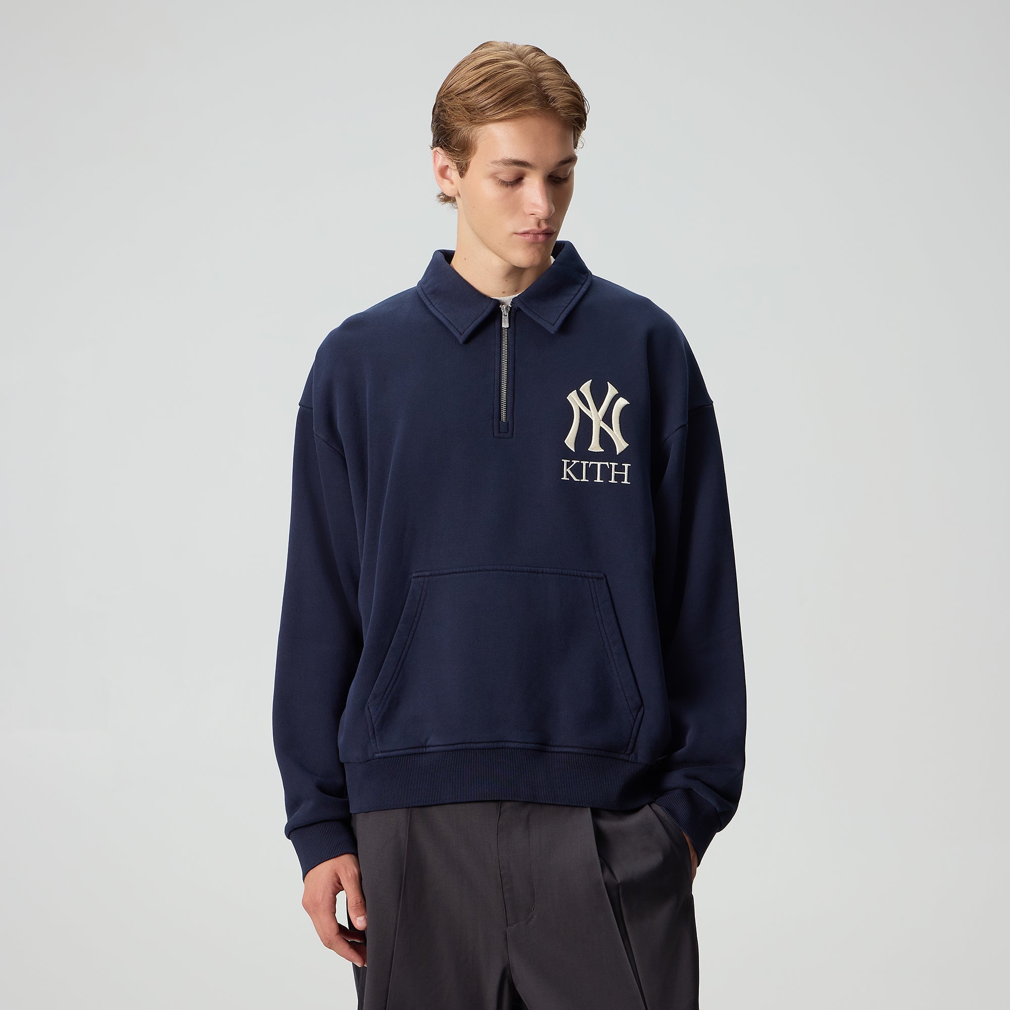Kith for the New York Yankees Quarter Zip Popover Sweatshirt