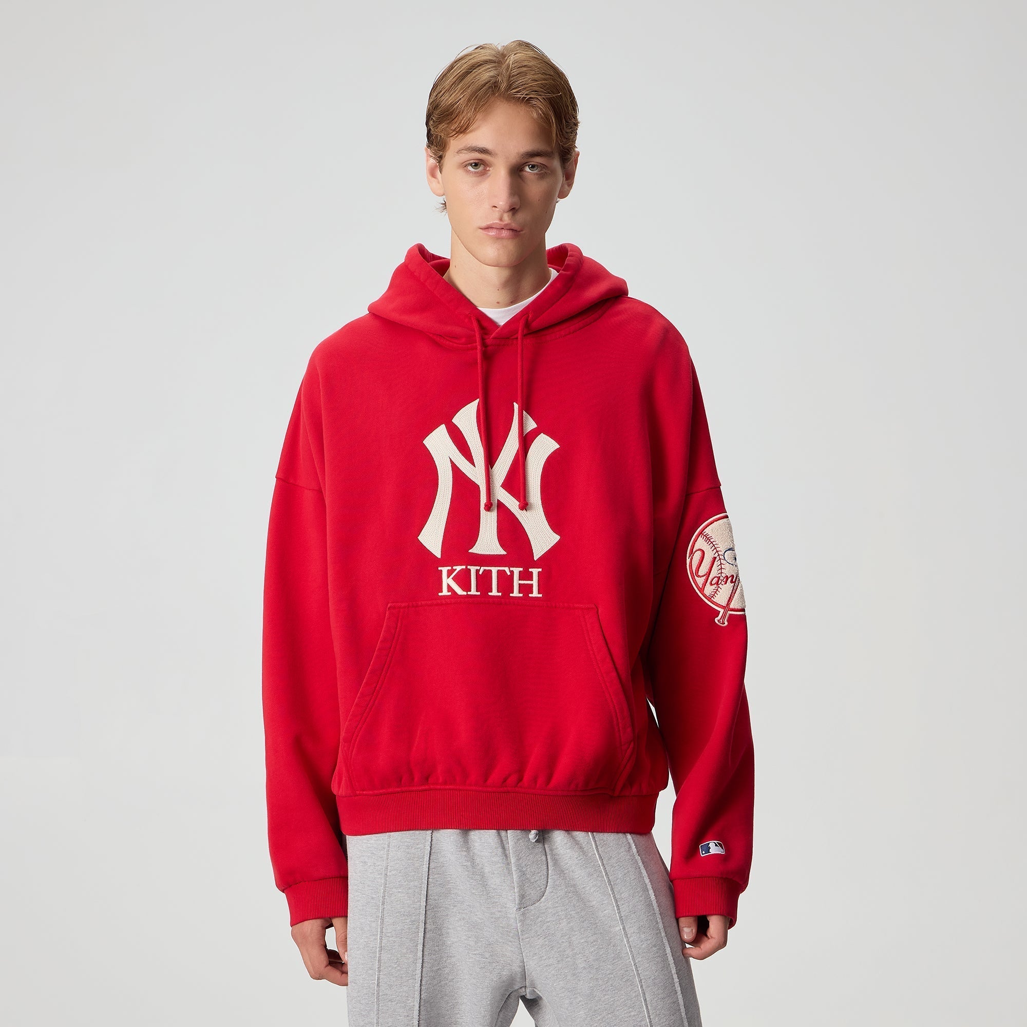 KITH TRACK HOODIE & PATS セットアップ Kith for the New York Yankees Plush Fleece Cropped Braxton