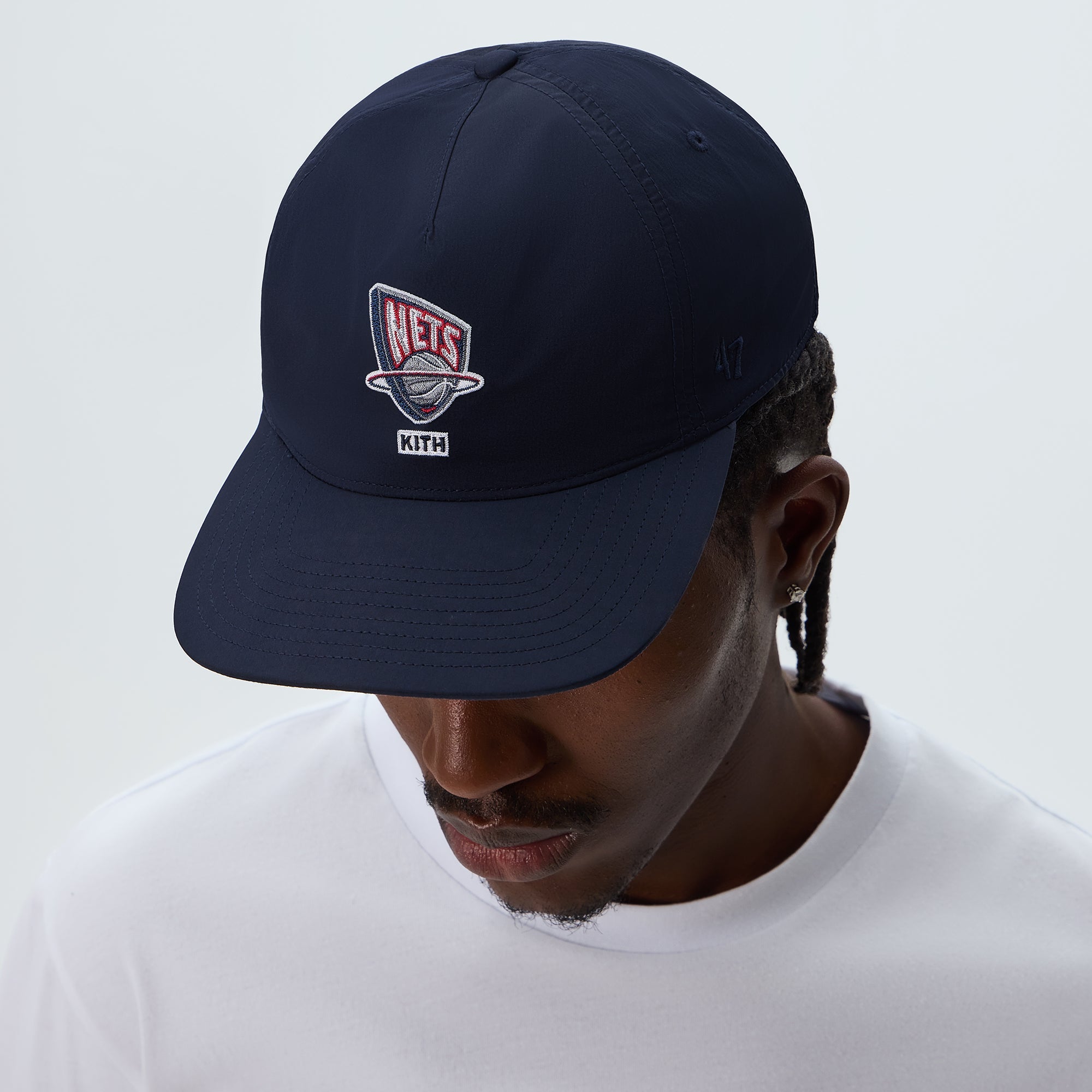 新品KITH×NewYorkKnicks×47BrandキャップネイビーNBA Kith & '47 for NBA All-Star New Jersey Nets SL Hitch Snapback - Noctur
