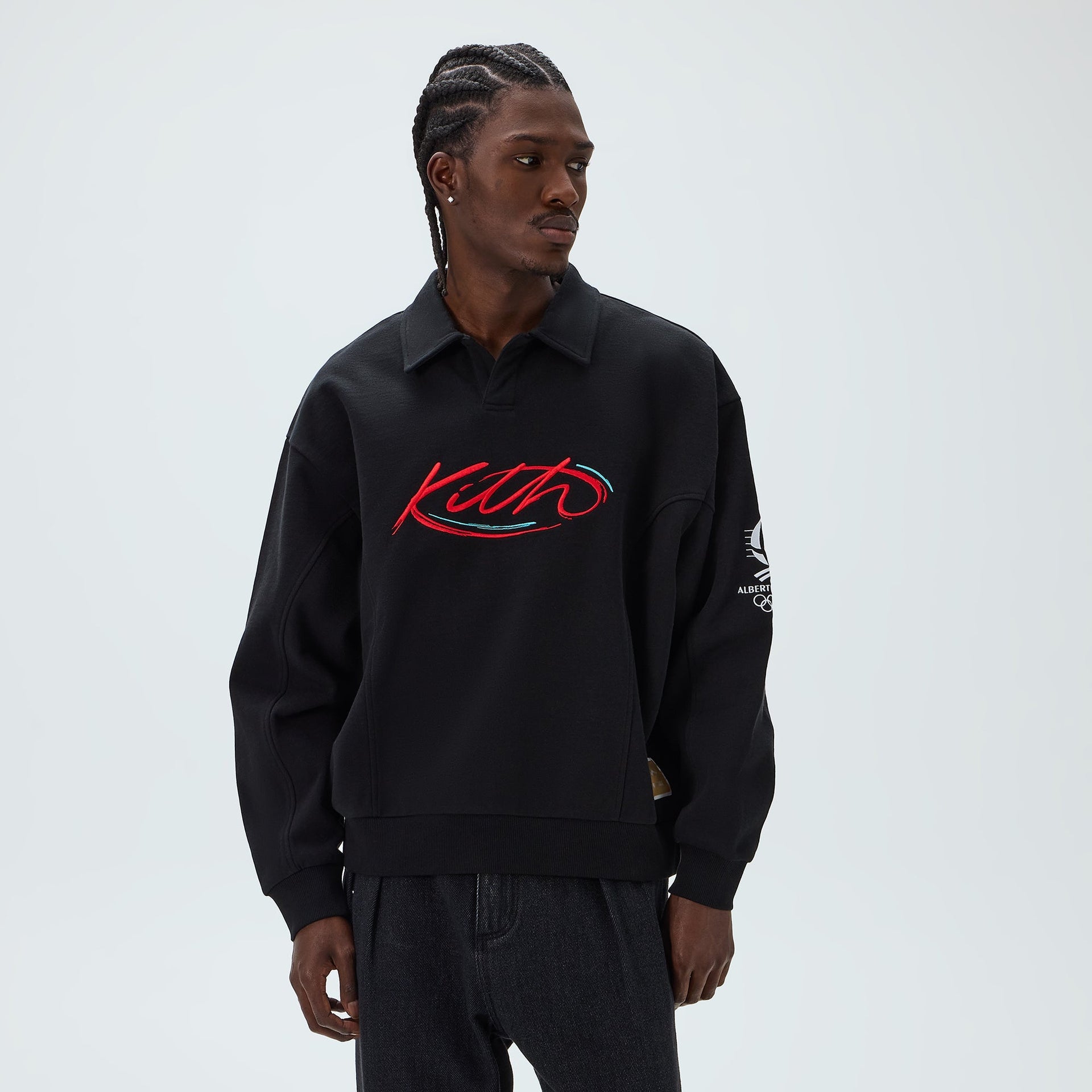 Kith for Olympics Heritage Albertville Vintage Nelson Rugby - Black