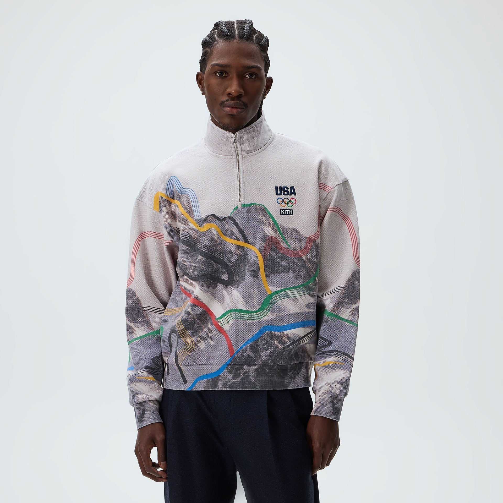 Kith for Team USA Winter Mountain Quarter Zip - White