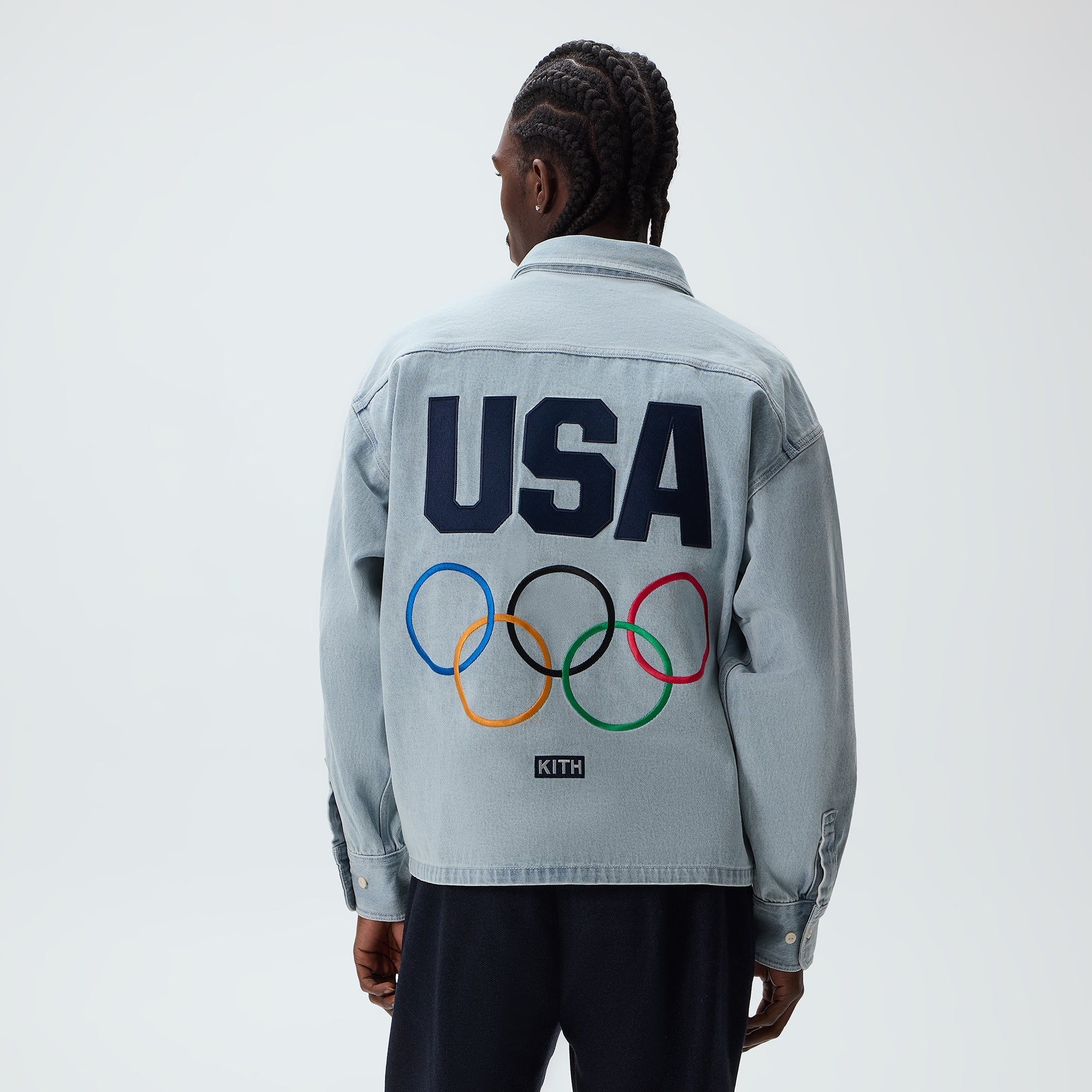 kith ジャケット ショート丈 Kith AVIREX Olympics Heritage Leather Bomber Jacket Tofu メンズ