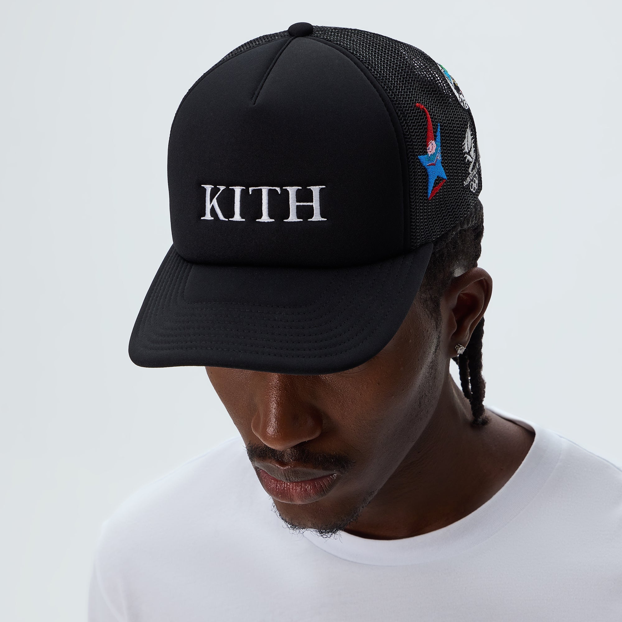 Kith for Olympics Heritage Poly Foam Nolan Trucker Hat - Black