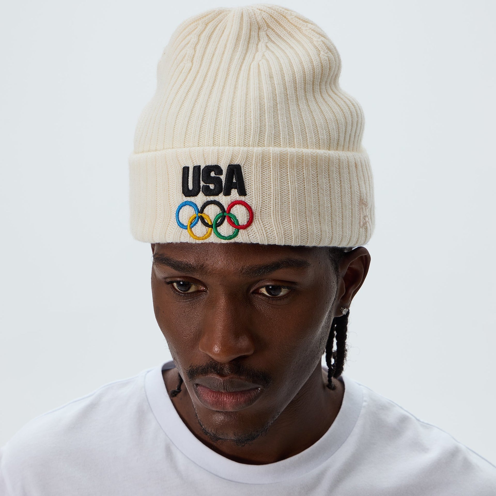 Kith & New Era for Team USA Knit Mia Beanie - Sandrift