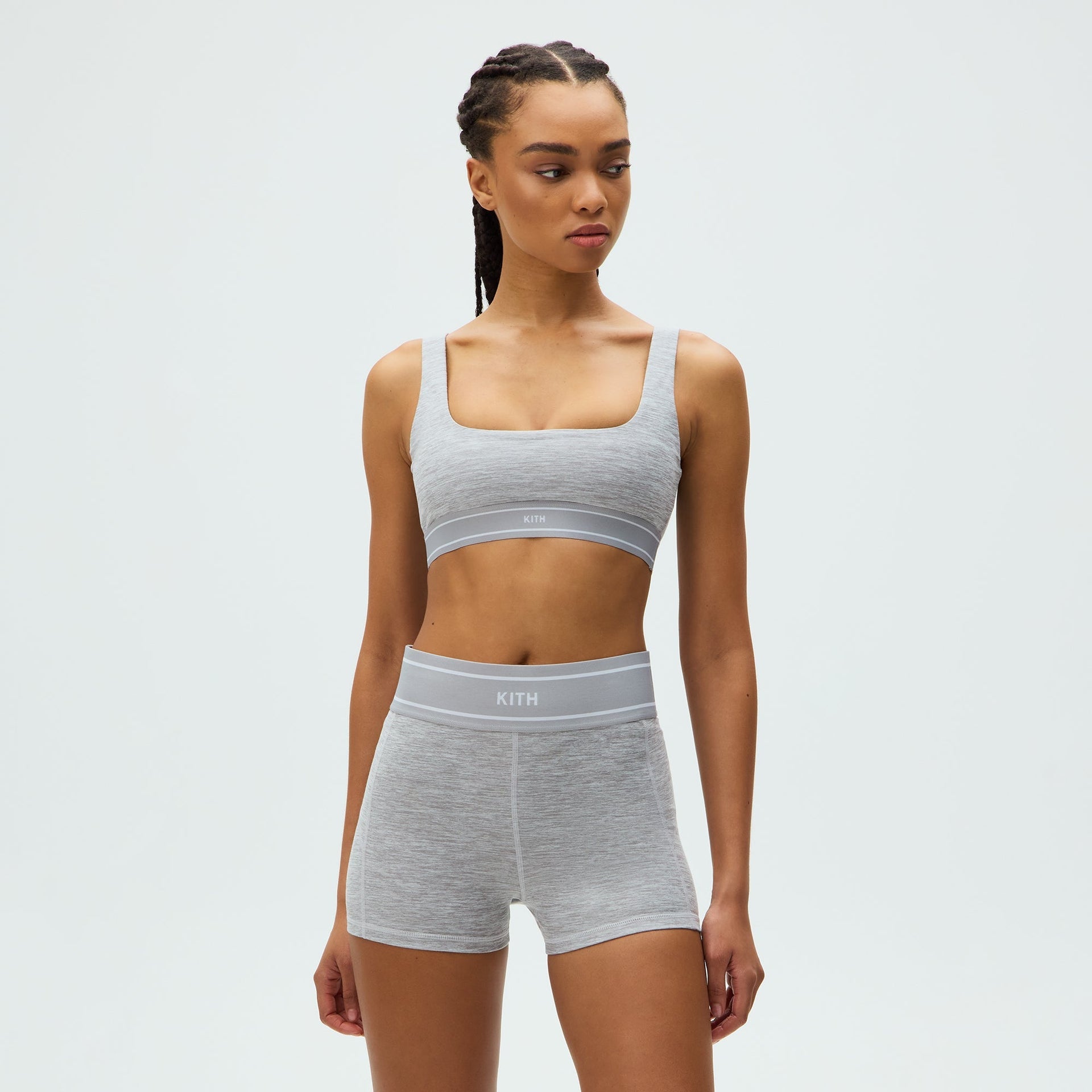 Kith Women Elle U-Neck Active Bra - Cool Heather Grey