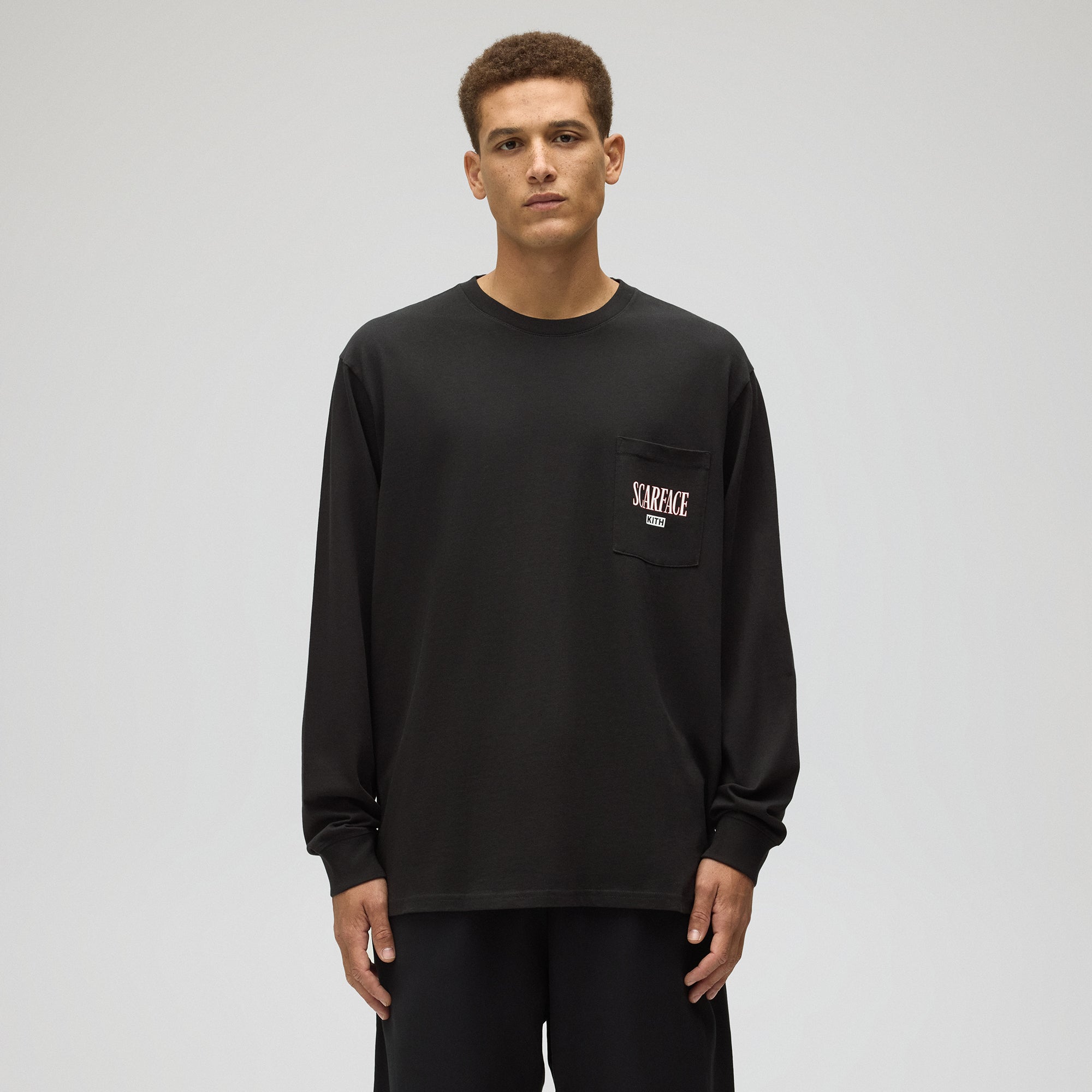 トップス Kith Scarface Statue L/S Pocket Tee M Kith for Scarface Statue Long Sleeve Pocket Tee - Black