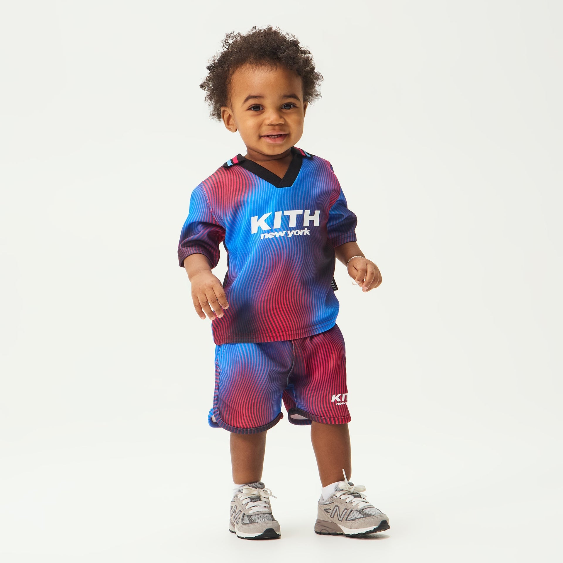 Kith Baby Wavy Ombre Edison Soccer Polo - Black