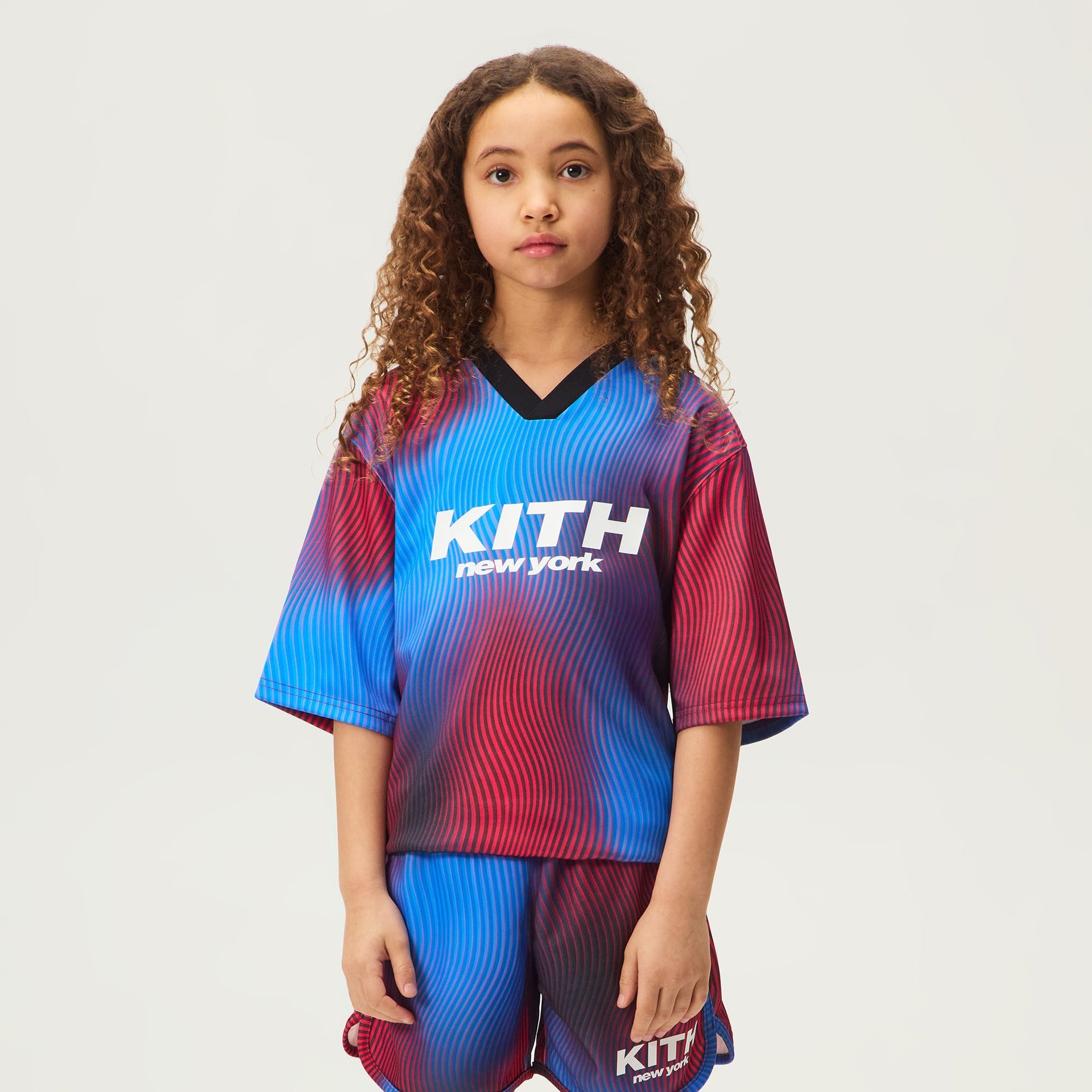 Kith Kids Wavy Ombre Edison Soccer Polo - Black