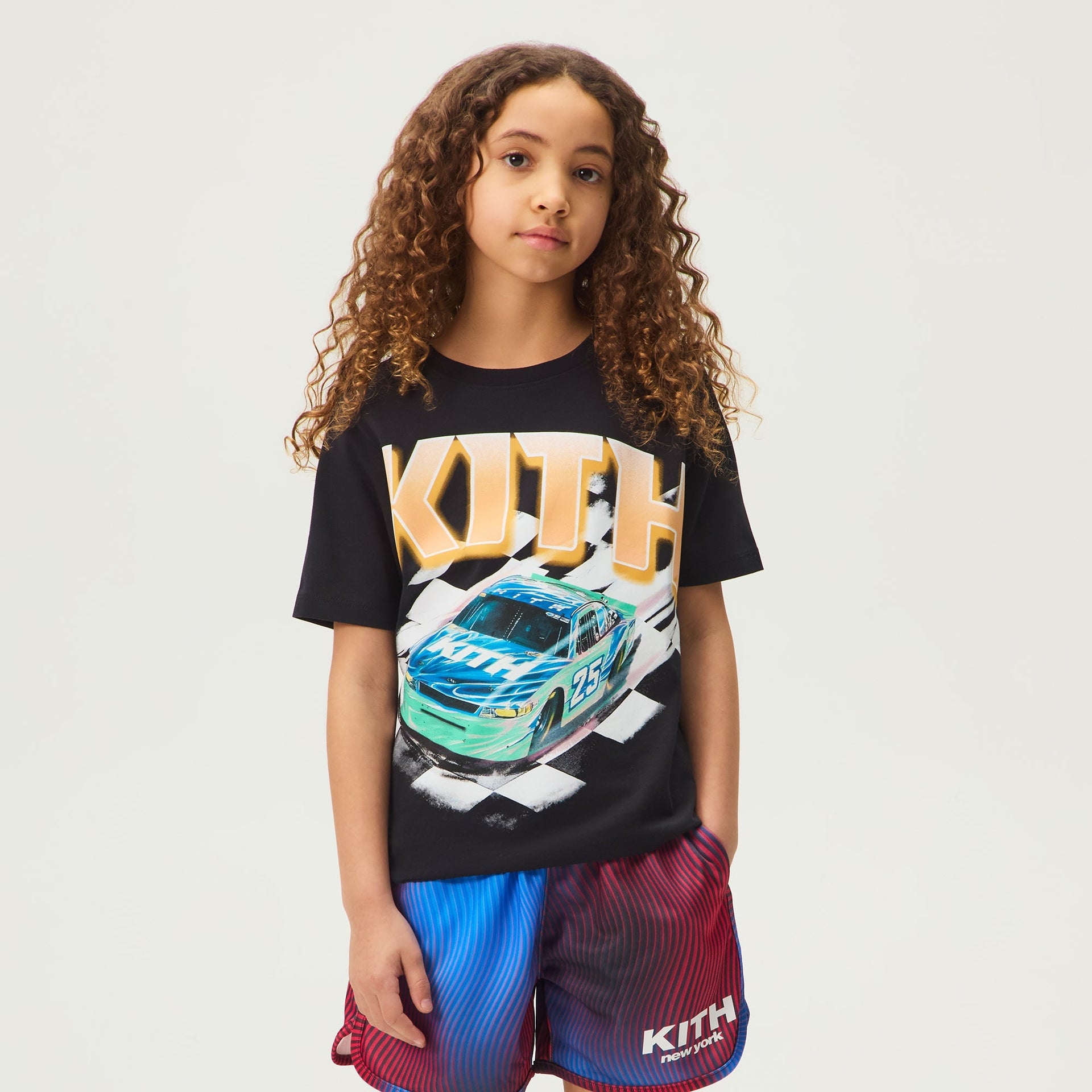 Kith Kids Racing Graphic Tee - Black