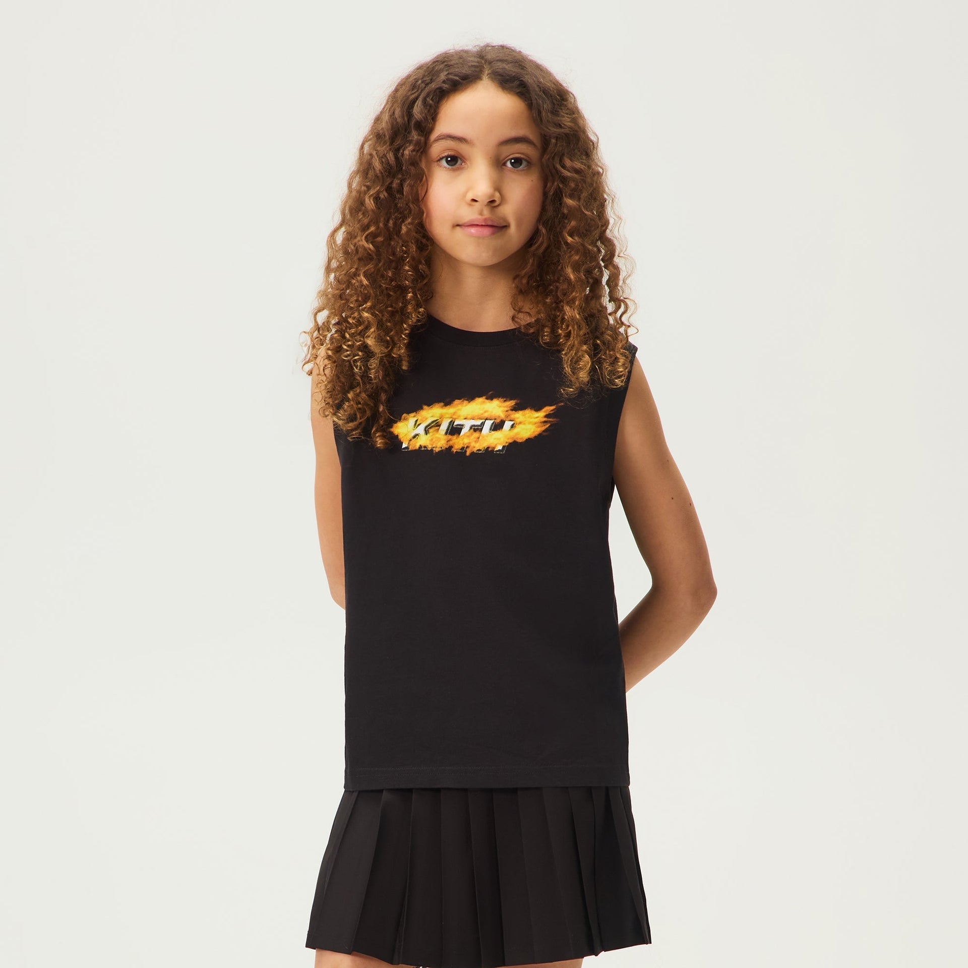 Kith Kids Orbit Flame Muscle Tank - Black