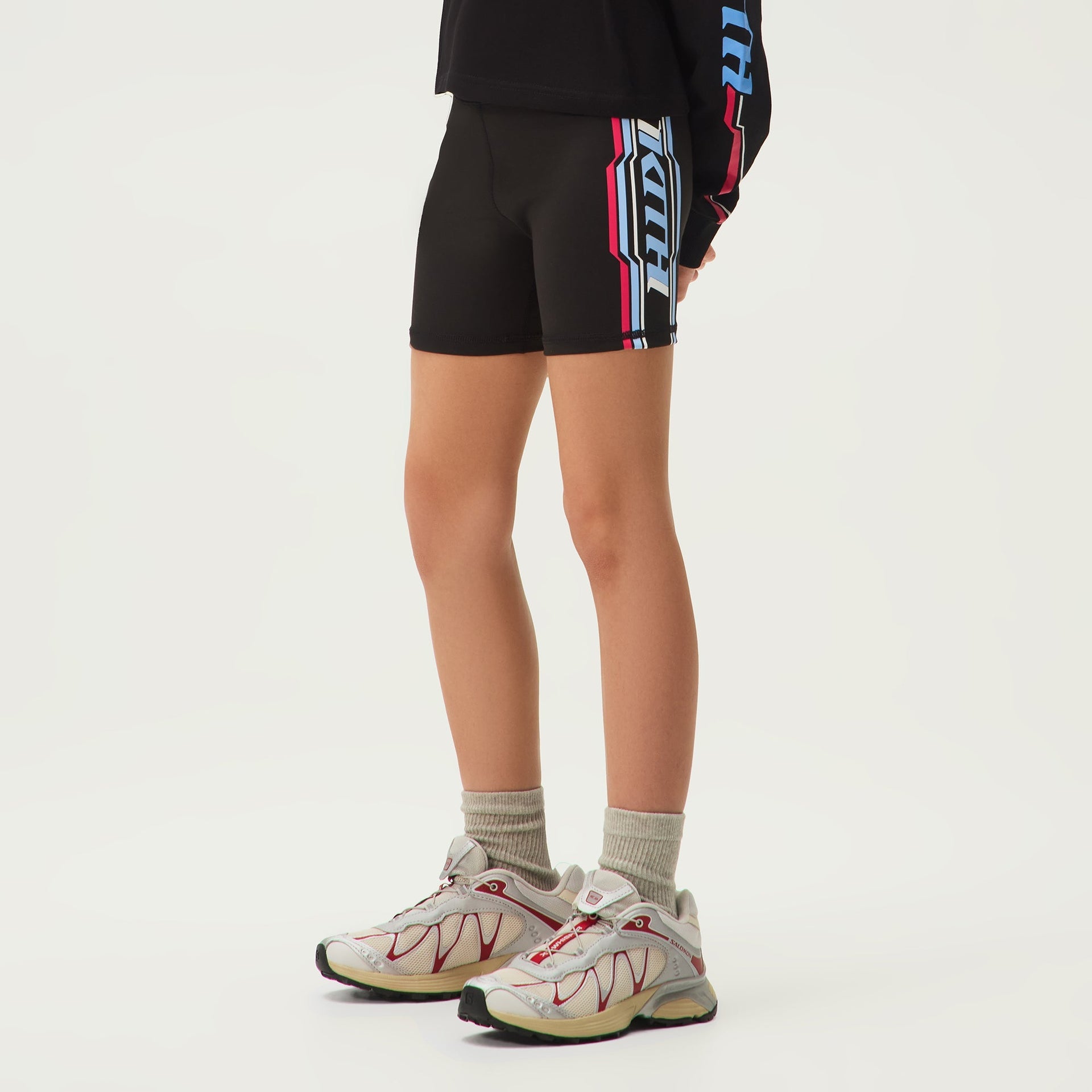 Kith Kids Retro Moto Active Biker Short - Black
