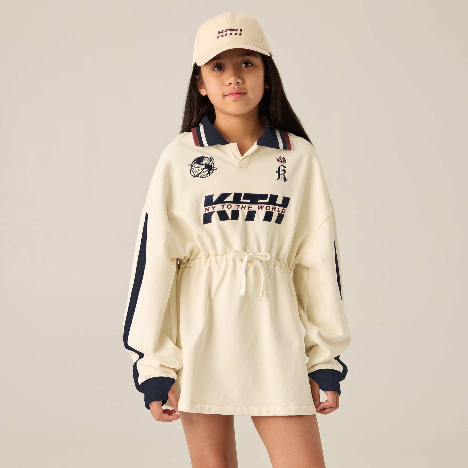 Kith Kids Collegiate Nelson Collared Dress - Muslin