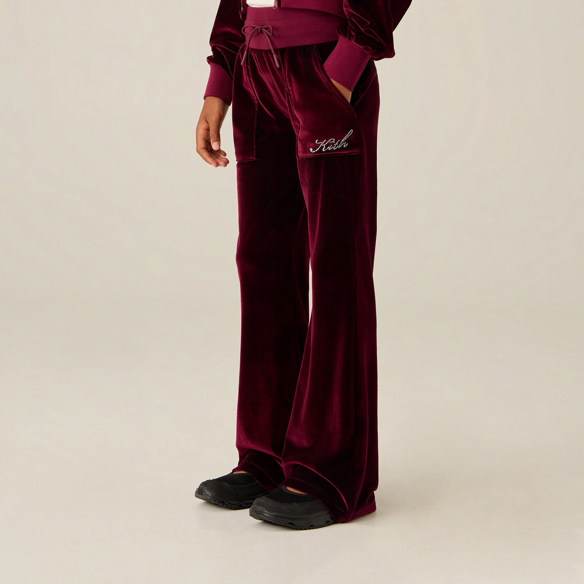 Kith Kids Velour Flare Pant - Campus