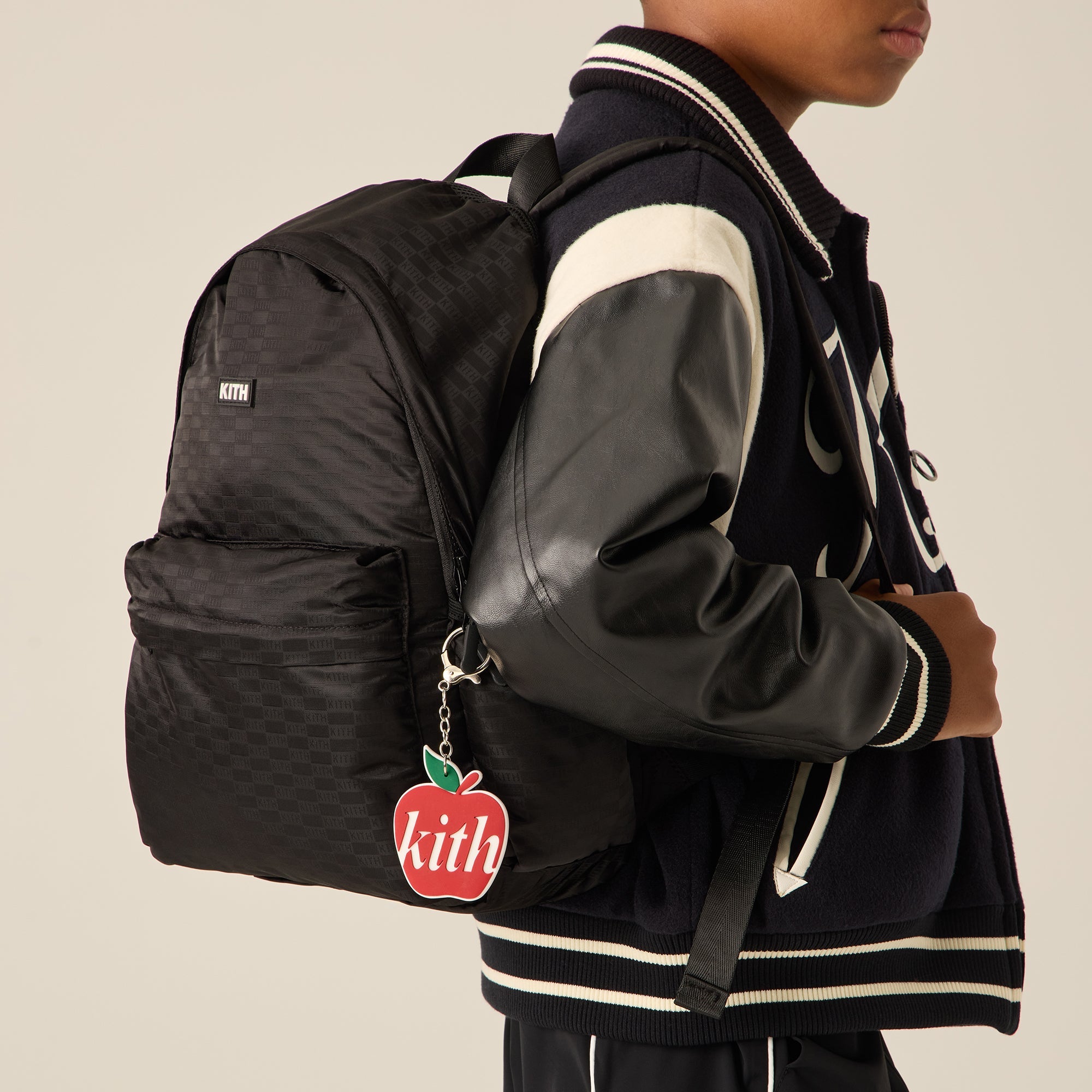 kith ma-1 ブラック Kith Kids Monogram Nylon Jacquard Backpack - Black