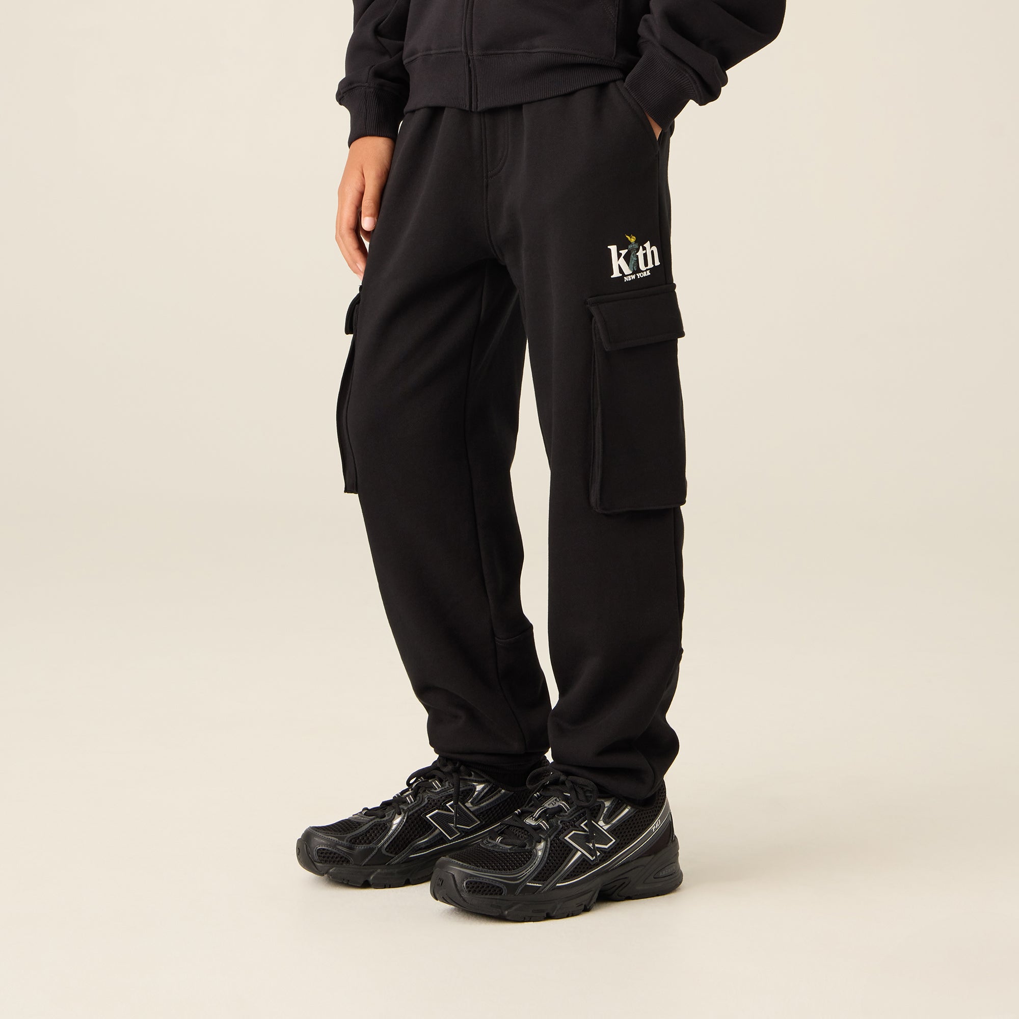 Kith Kids Williams Cargo Sweatpant - Black