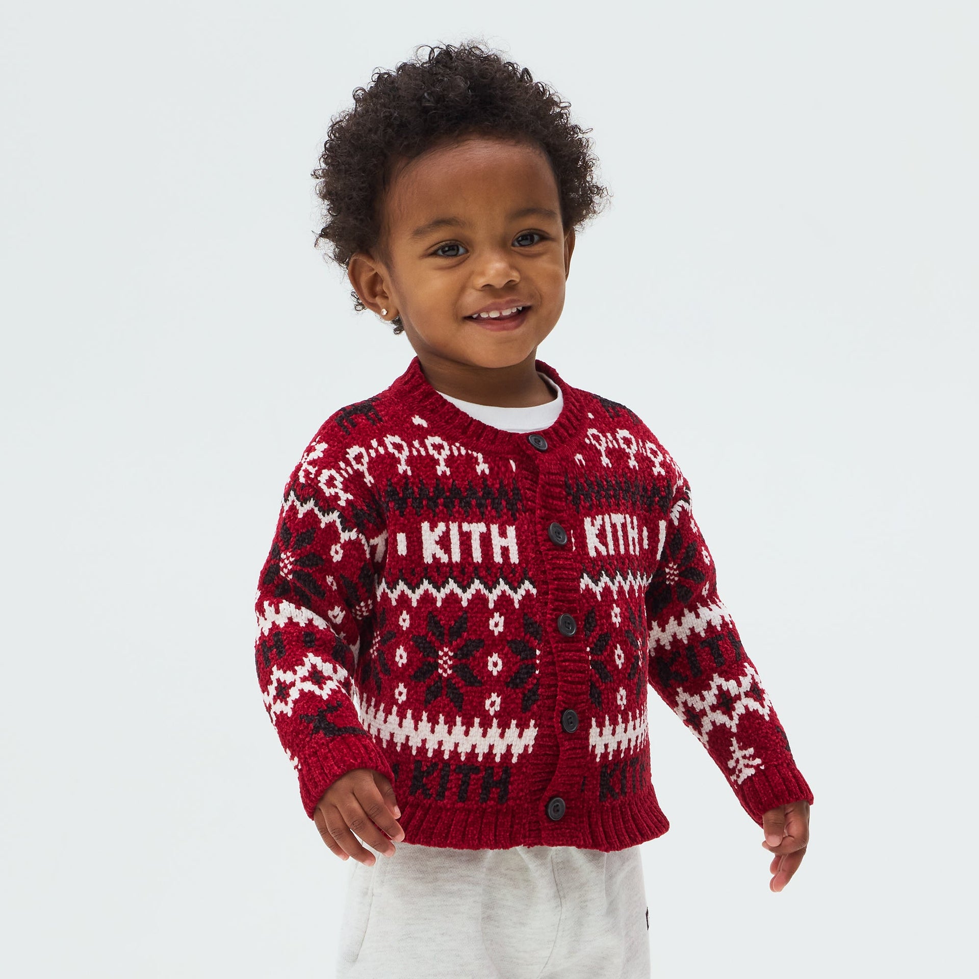 Kithmas Baby Fair Isle Chenille Cardigan - Allure