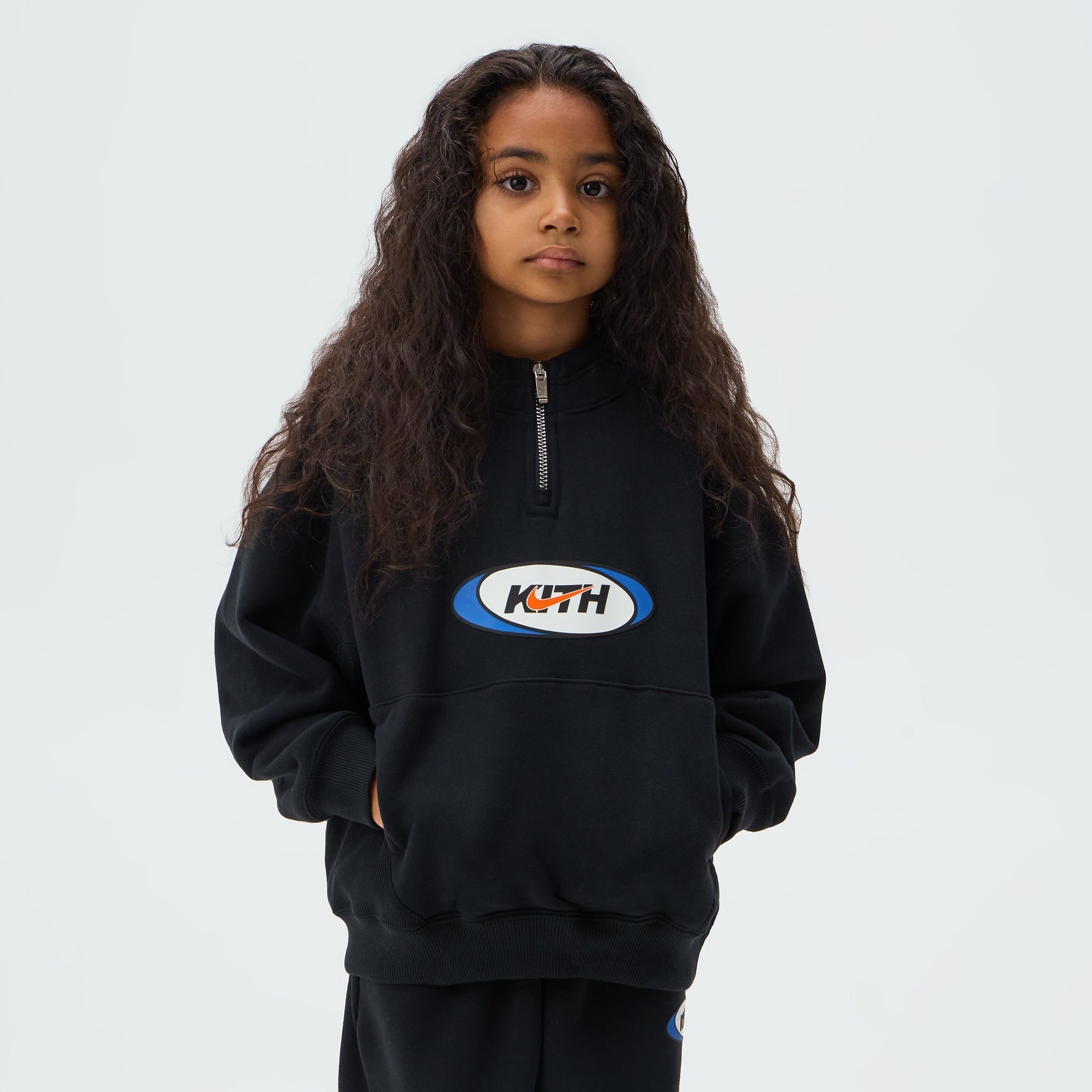 Kith Kids for Nike Quarter Zip Hoodie - Black - PH