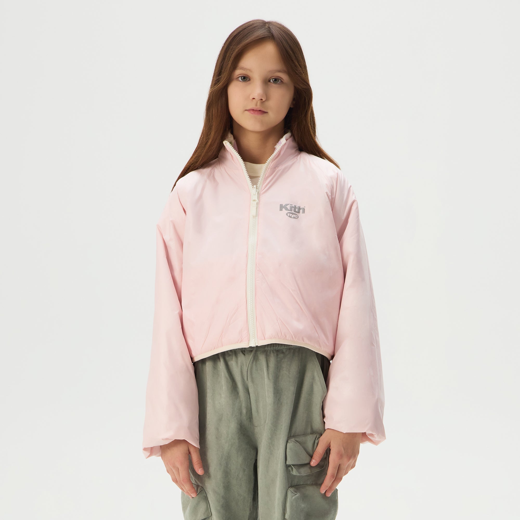 kith レディースアウターピンク Kith Kids Cropped Reversible Daphne Jacket - Astera