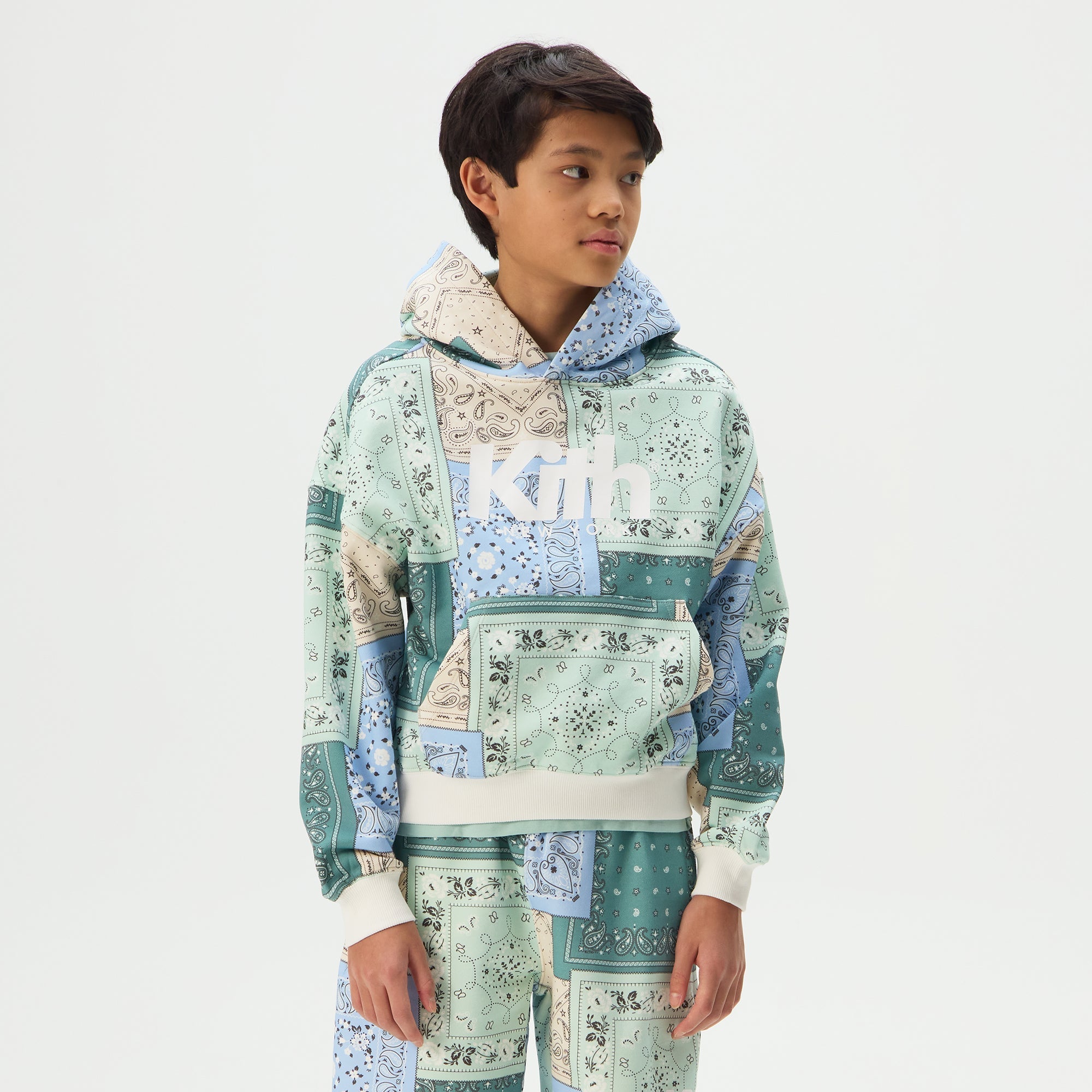 kith 21AW ペイズリー柄　フーディ Kith Braden Tapestry Full Zip Hoodie - Waffle