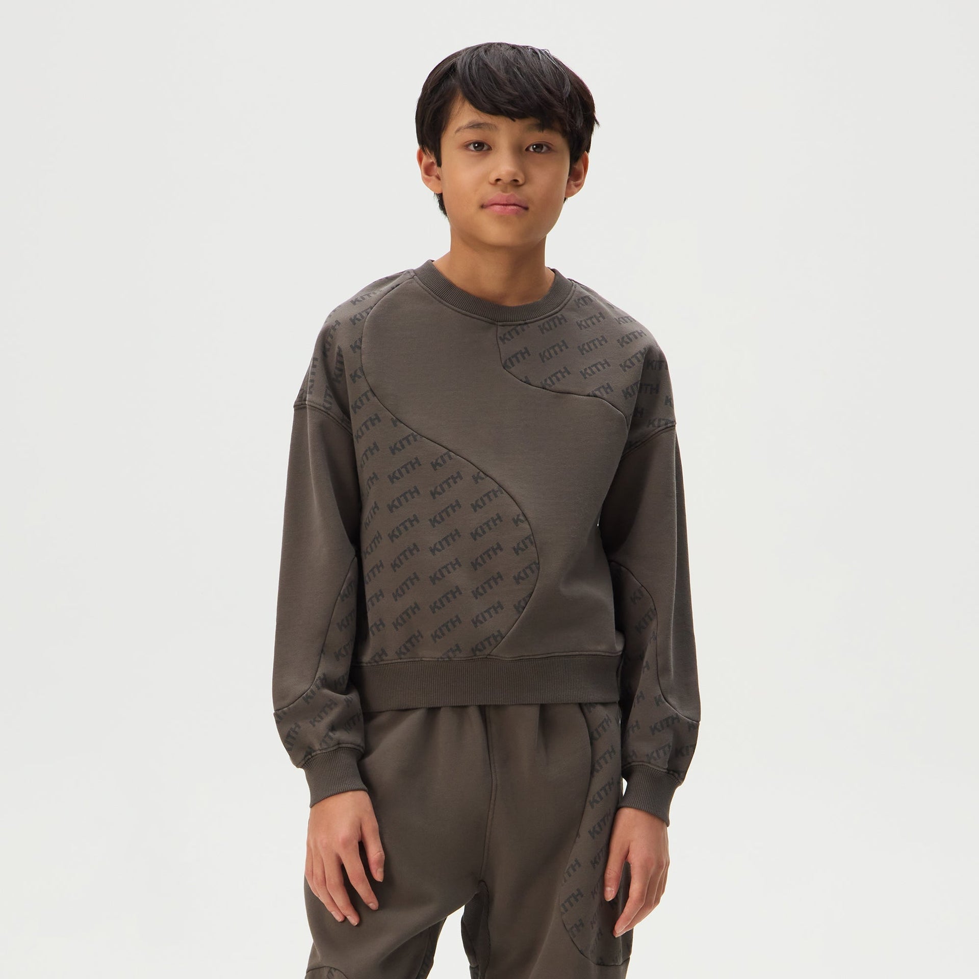Kith Kids Blocked Monogram Nelson Sweatshirt - Fuel
