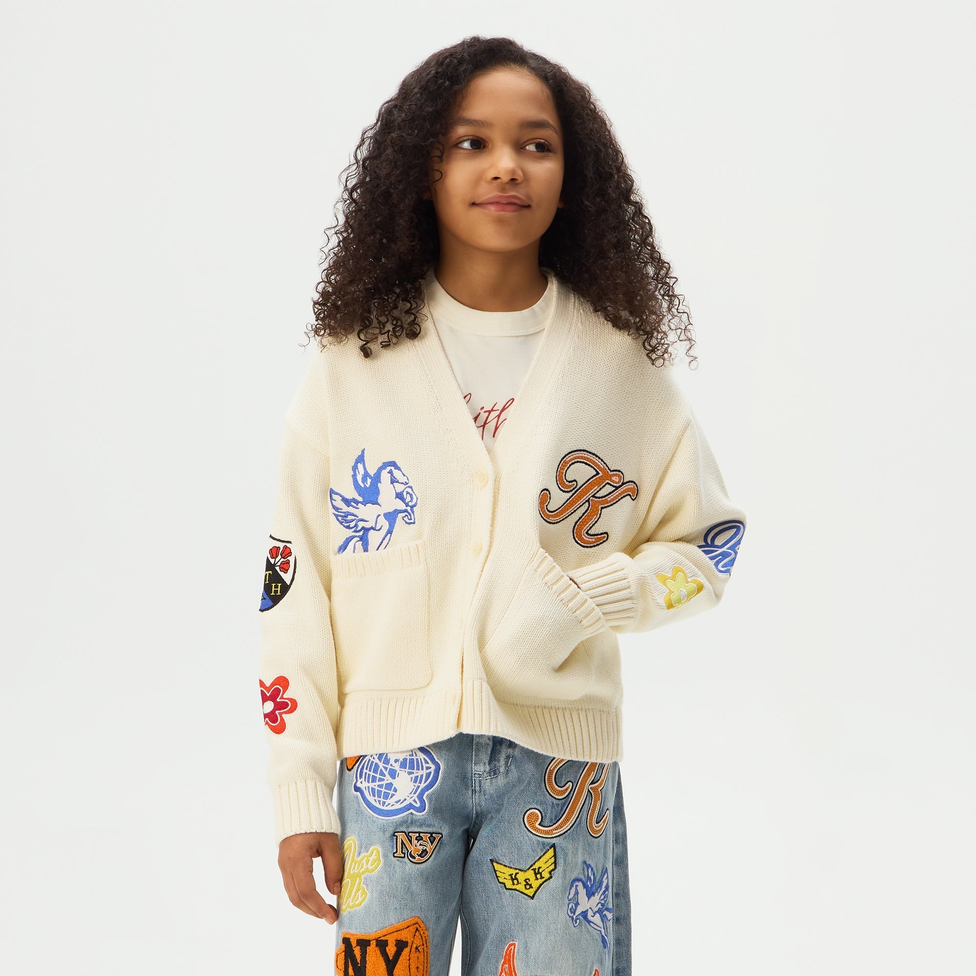 Kith Kids NY to the World Cardigan - Sandrift