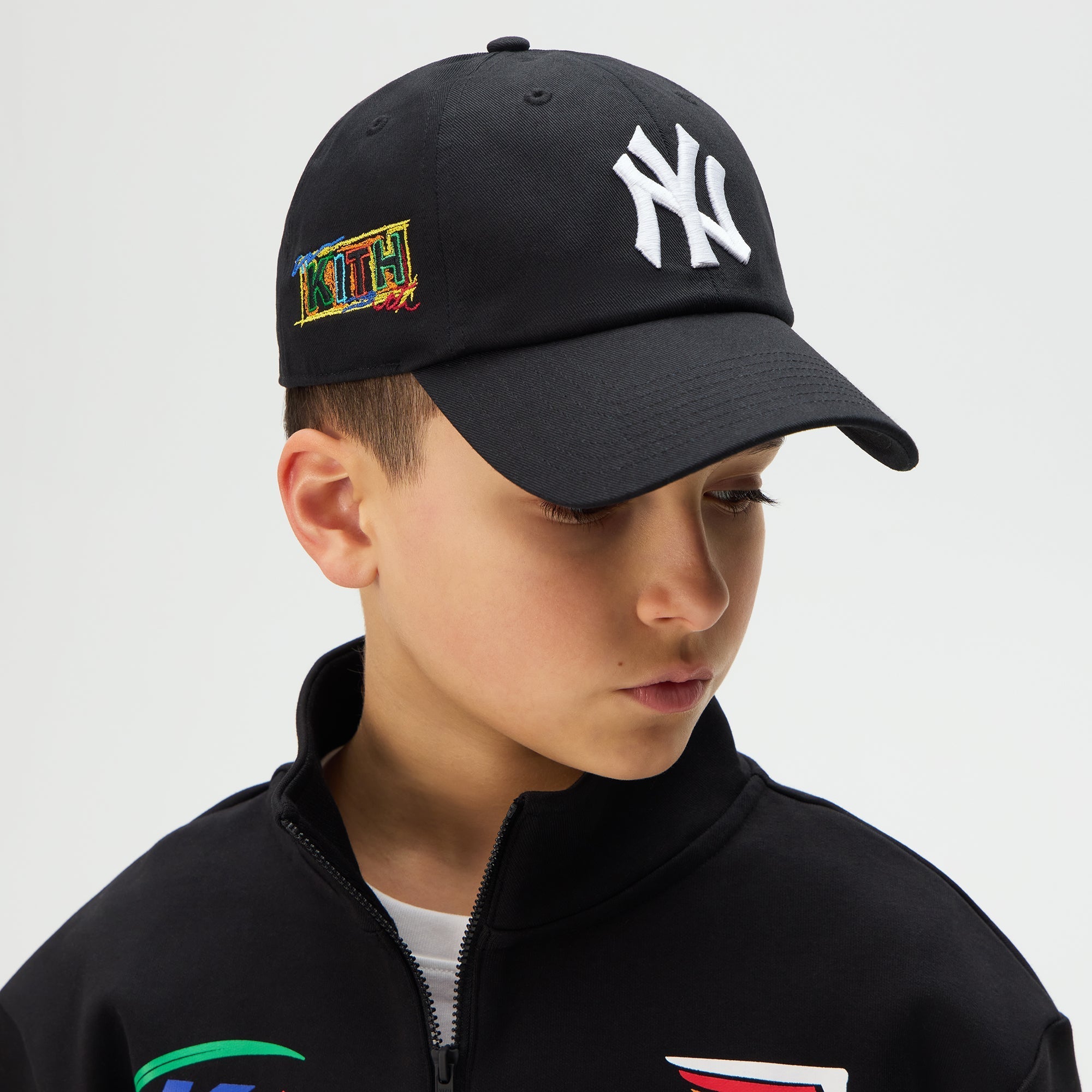 KITH ブラック ベースボールキャップ ニューヨーク・ヤンキース Kith x Lisa Women's & '47 for the New York Yankees Clean Up