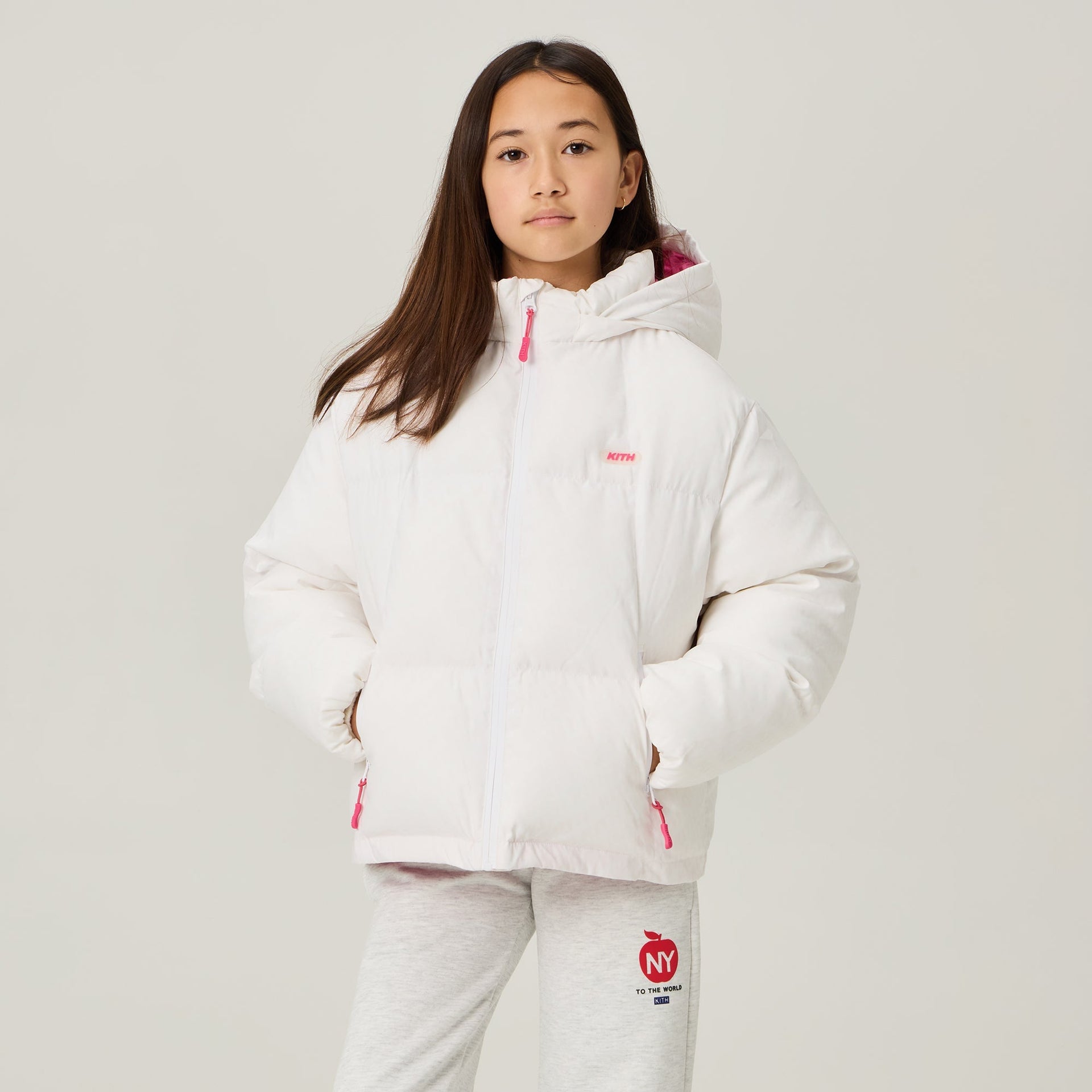 Kith Kids Temperature Reactive Midi Puffer - Azalea