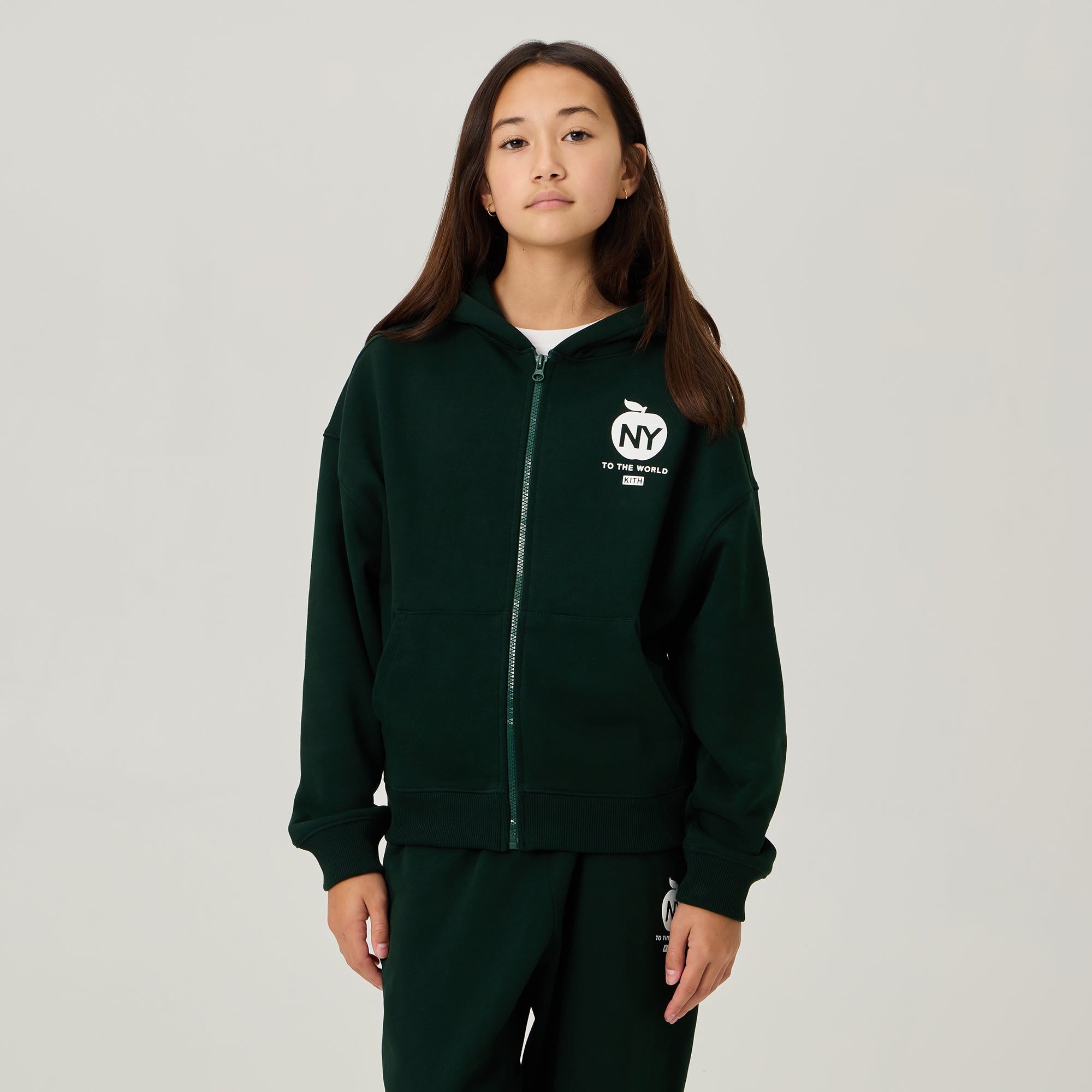 Kith Kids Logo Zip Nelson Hoodie - Stadium