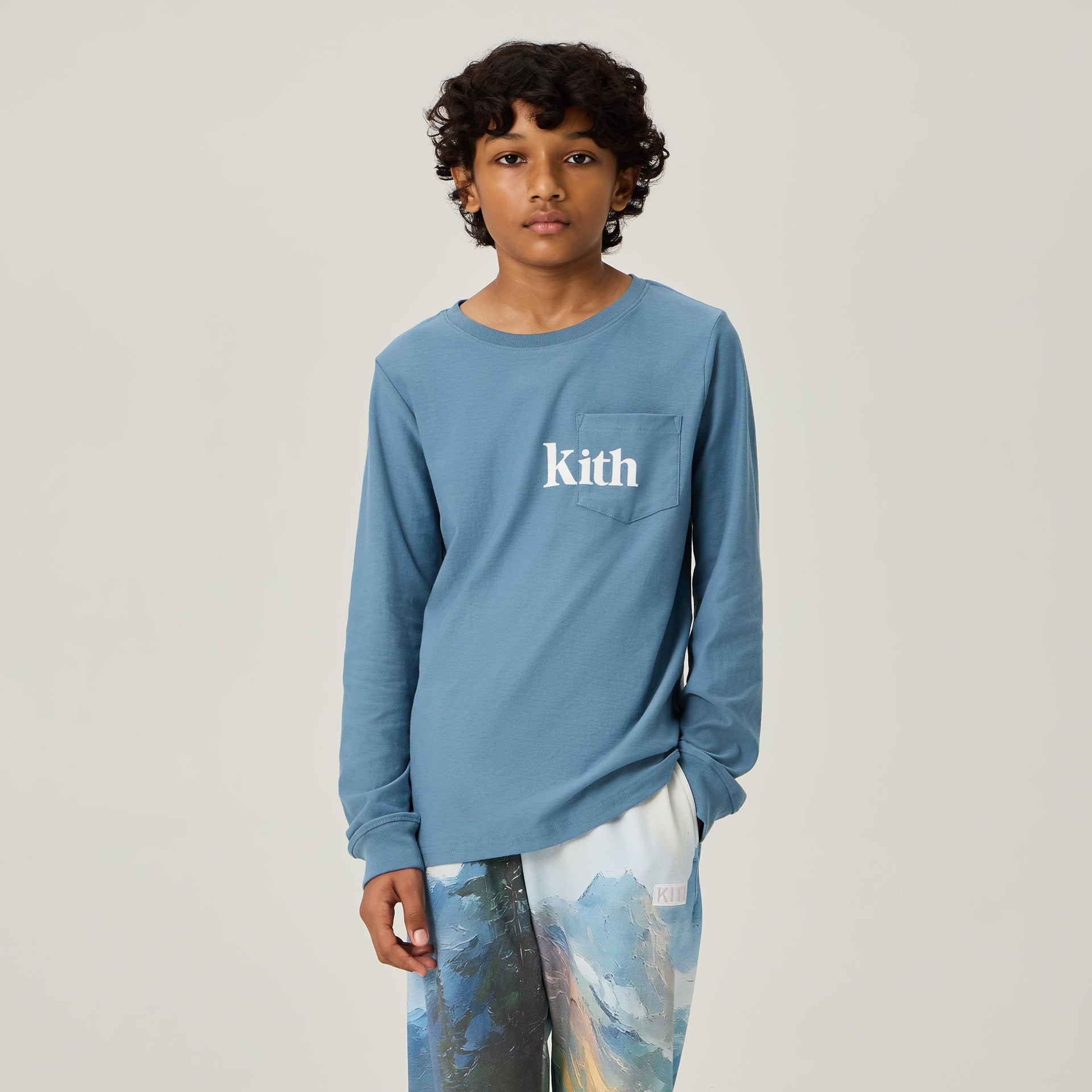Kith Kids Long Sleeve Quinn Tee - Border
