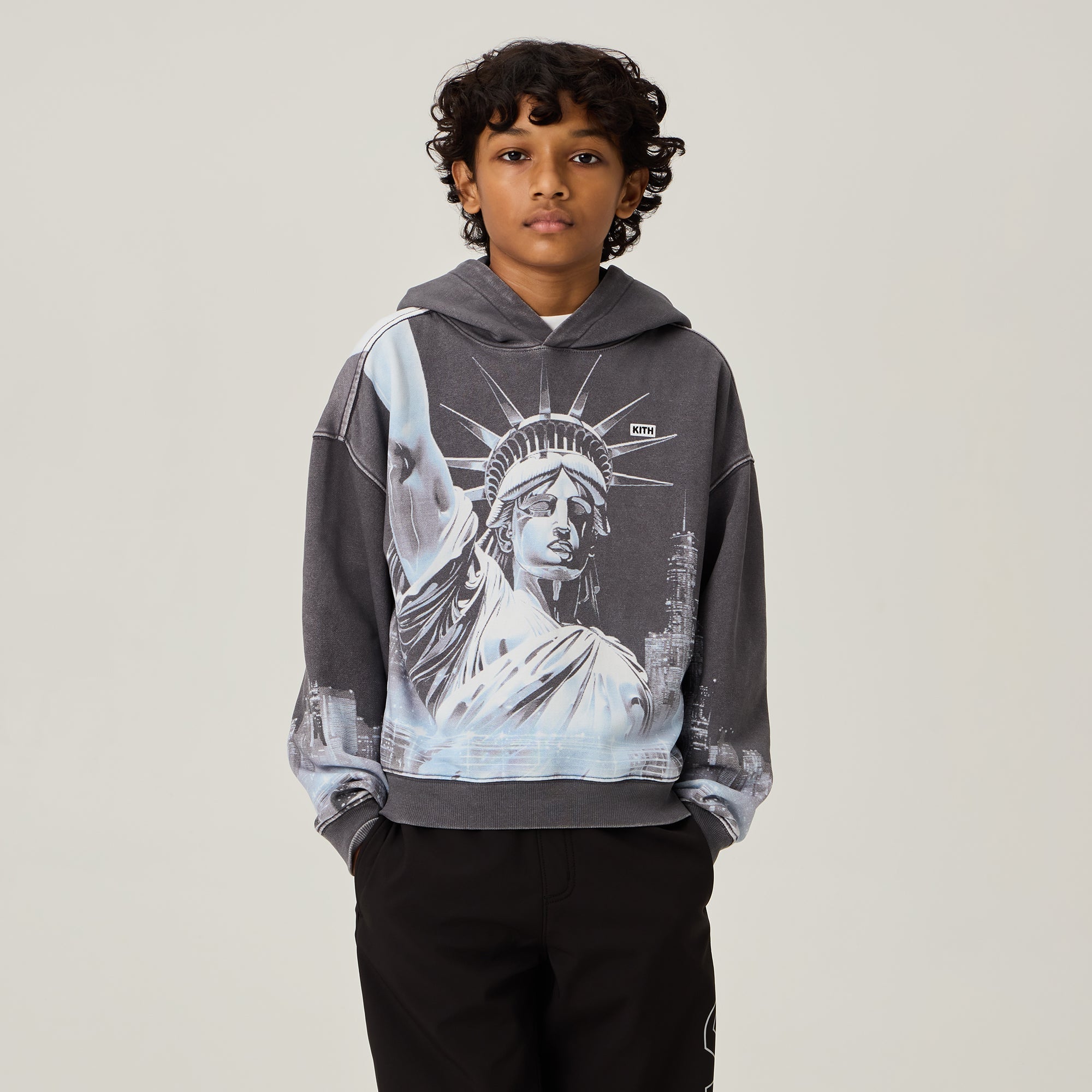 Kith Kids Statue of Liberty Hoodie - Black