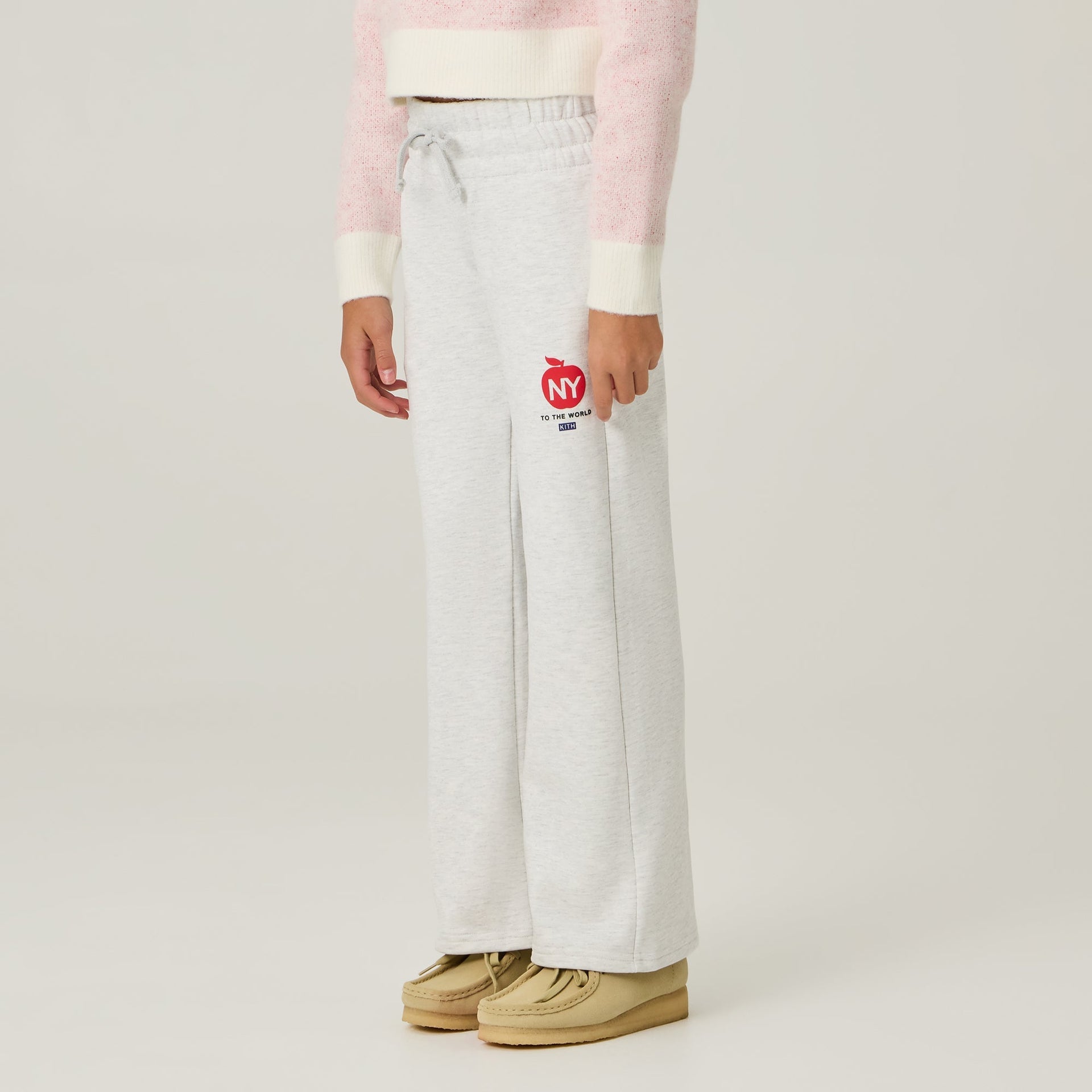 Kith Kids Flared Ailani Sweatpant - Light Heather Grey