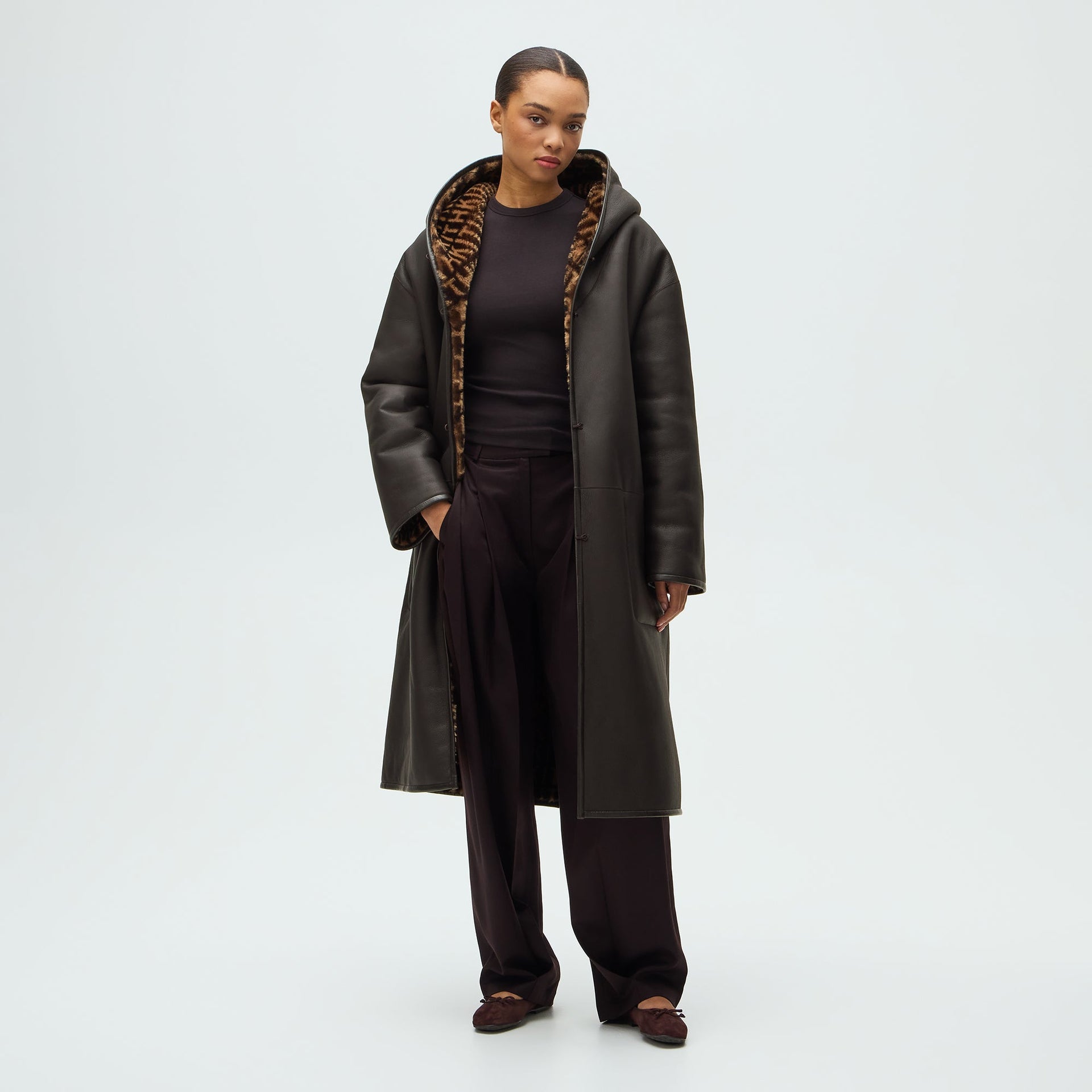 Kithmas Women Monogram Shearling Coat - Legacy