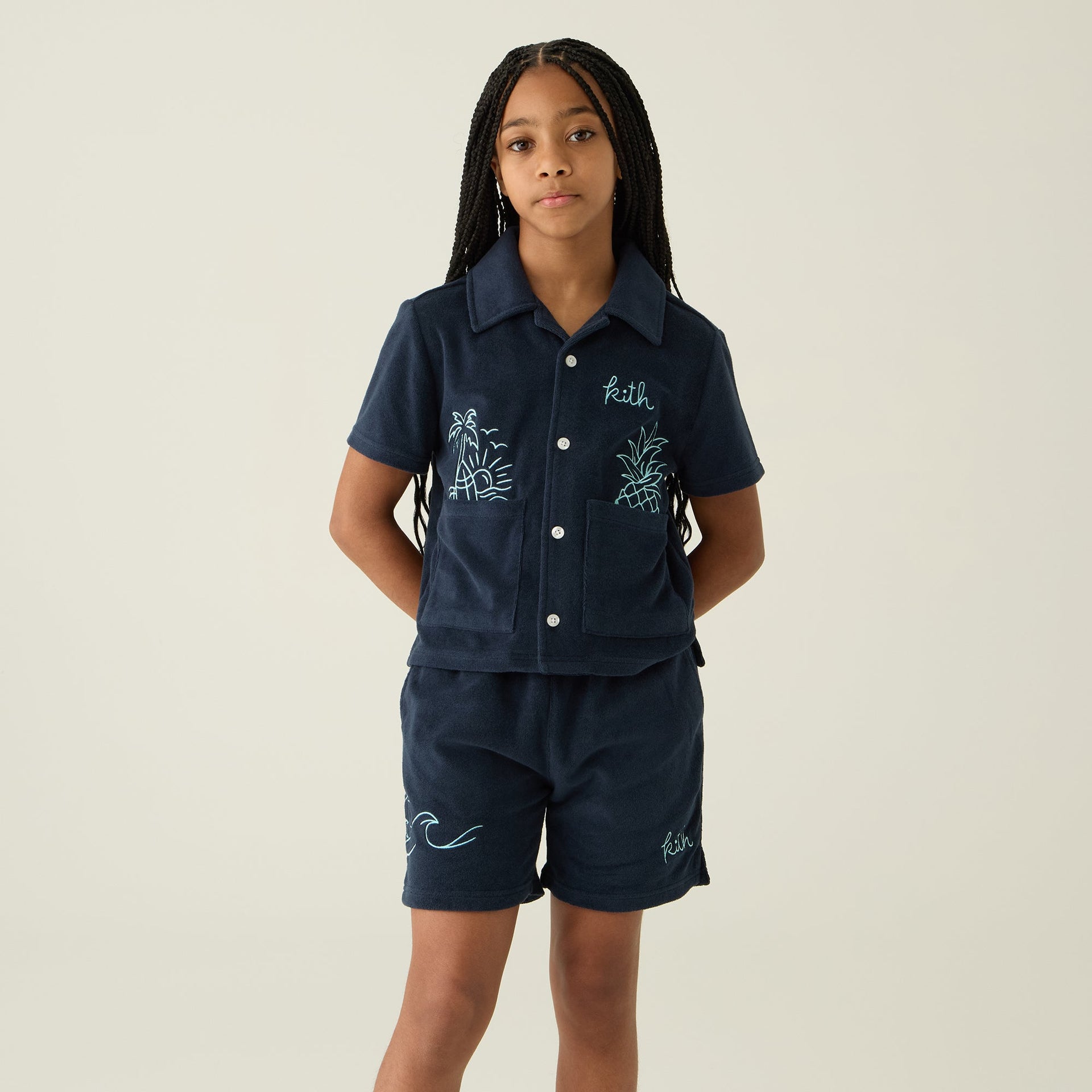 Kith Kids Novelty Terry Camp Short - Nocturnal