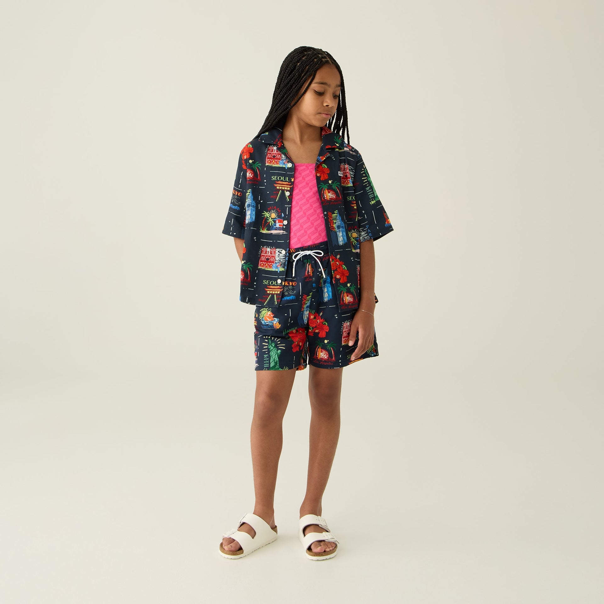 Kith Kids Souvenir Stamp Thompson Camp Shirt - Nocturnal