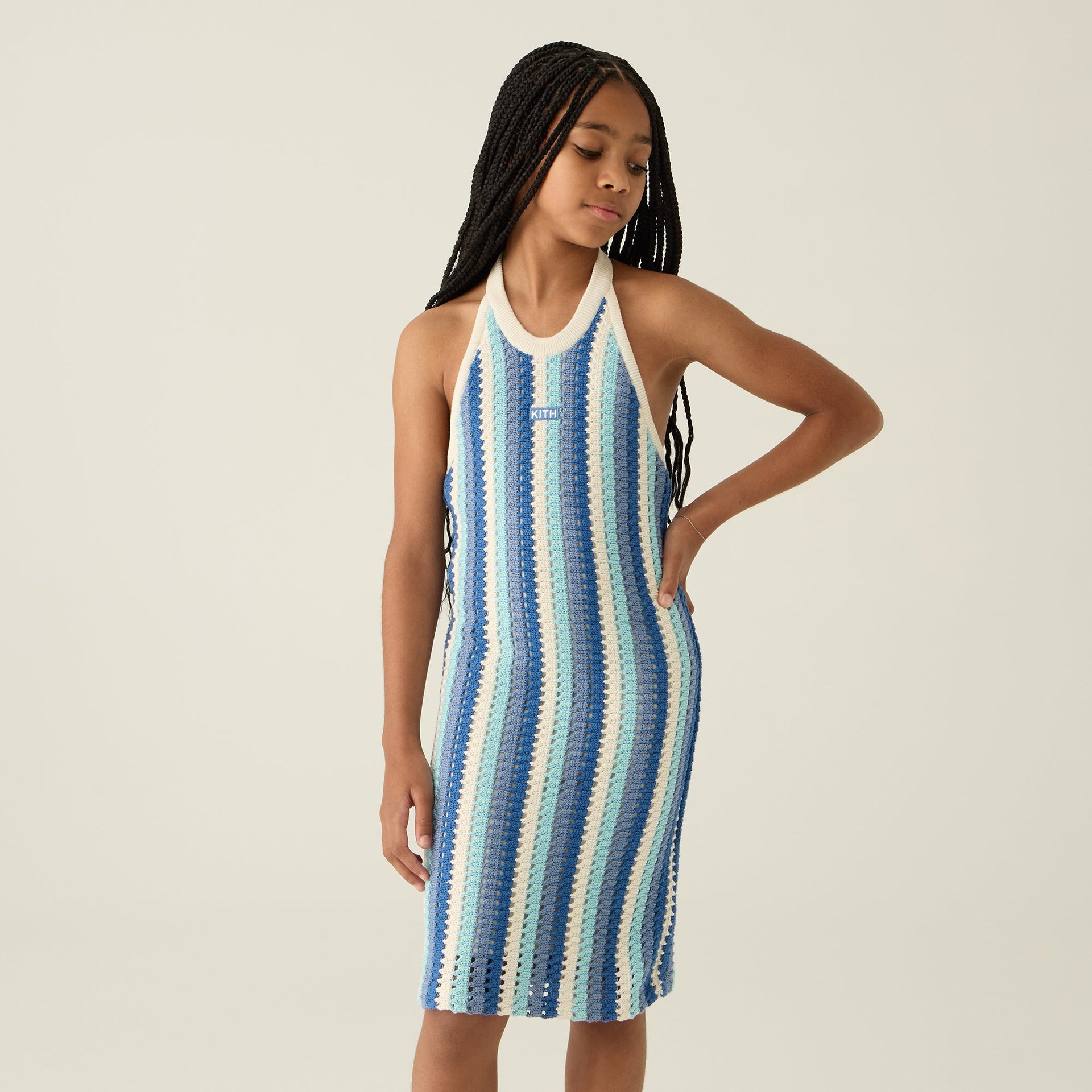Kith Kids Open Knit Rivera Dress - Blue Skies
