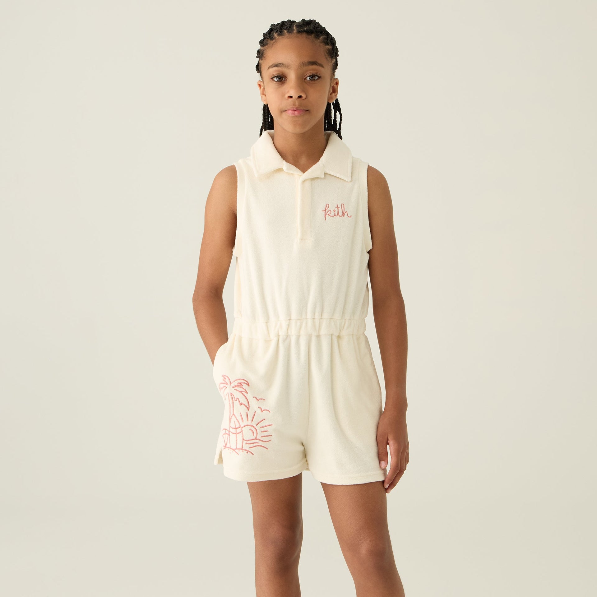 Kith Kids Novelty Terry Romper - Sandrift
