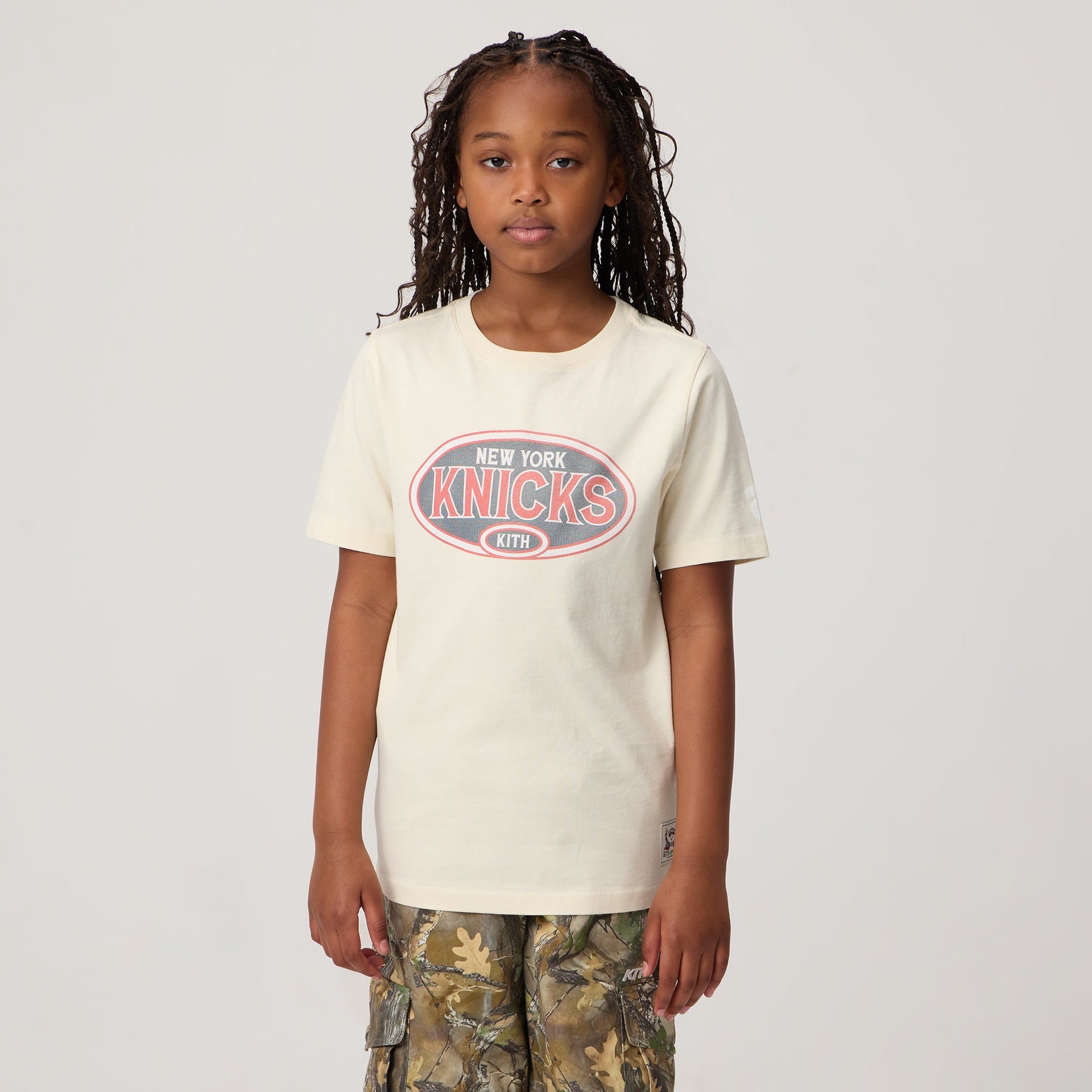 Kith Kids for the New York Knicks NY Vintage Tee - Sandrift