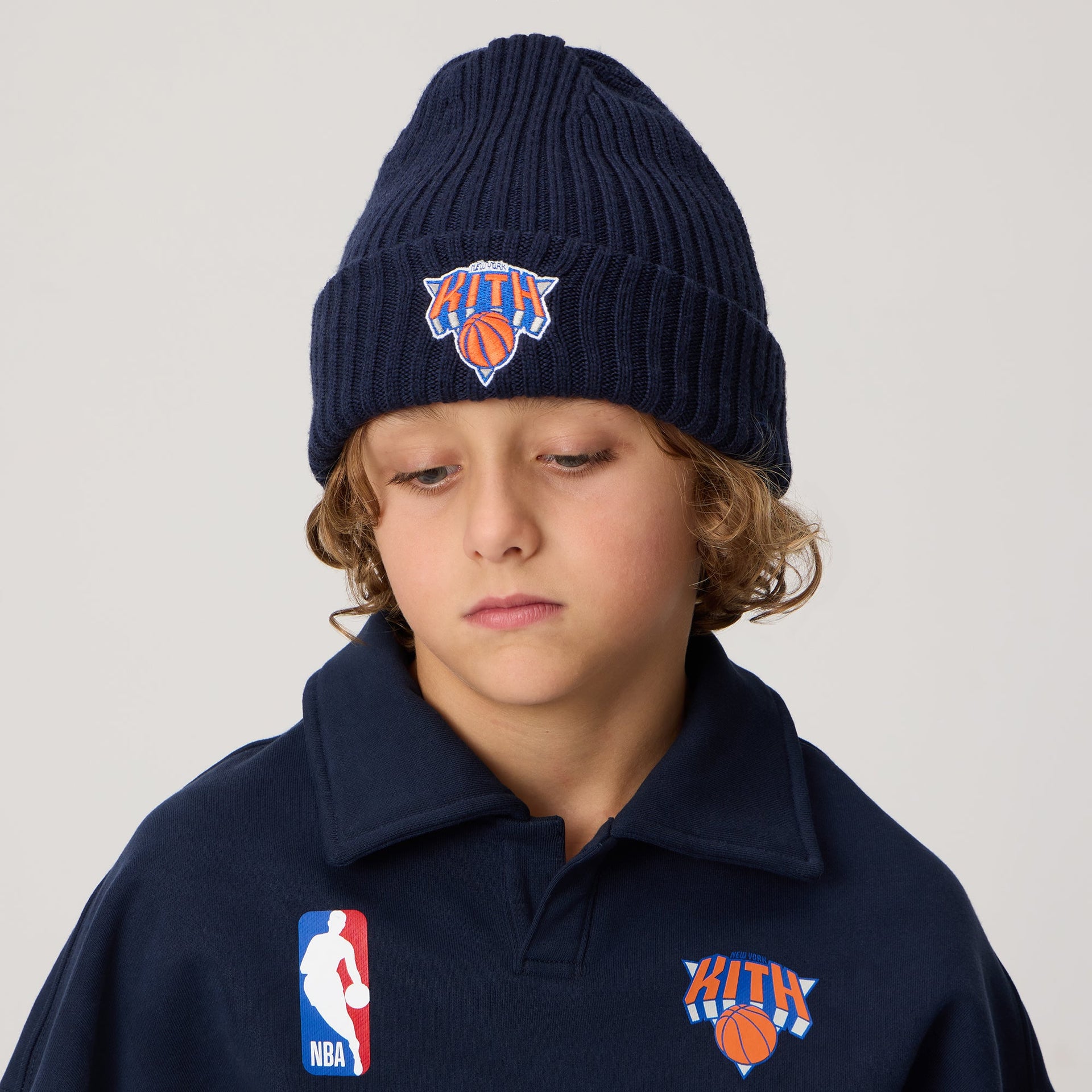 Kith Kids for the New York Knicks Knit Beanie - Nocturnal